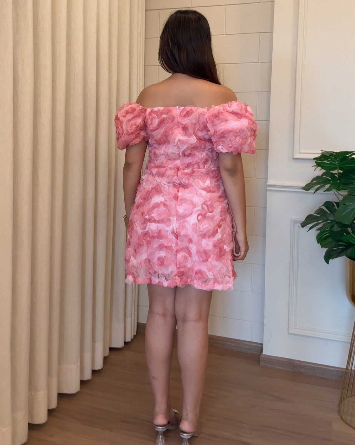 3d Floral Multicolour Premium Mini Dress