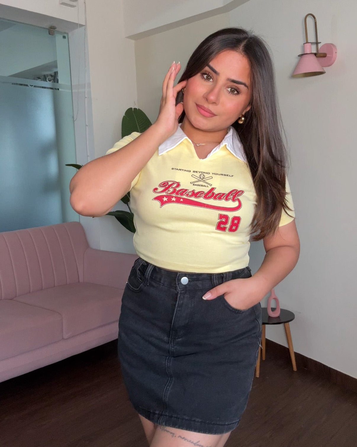 Baseball Polo Baby Tee