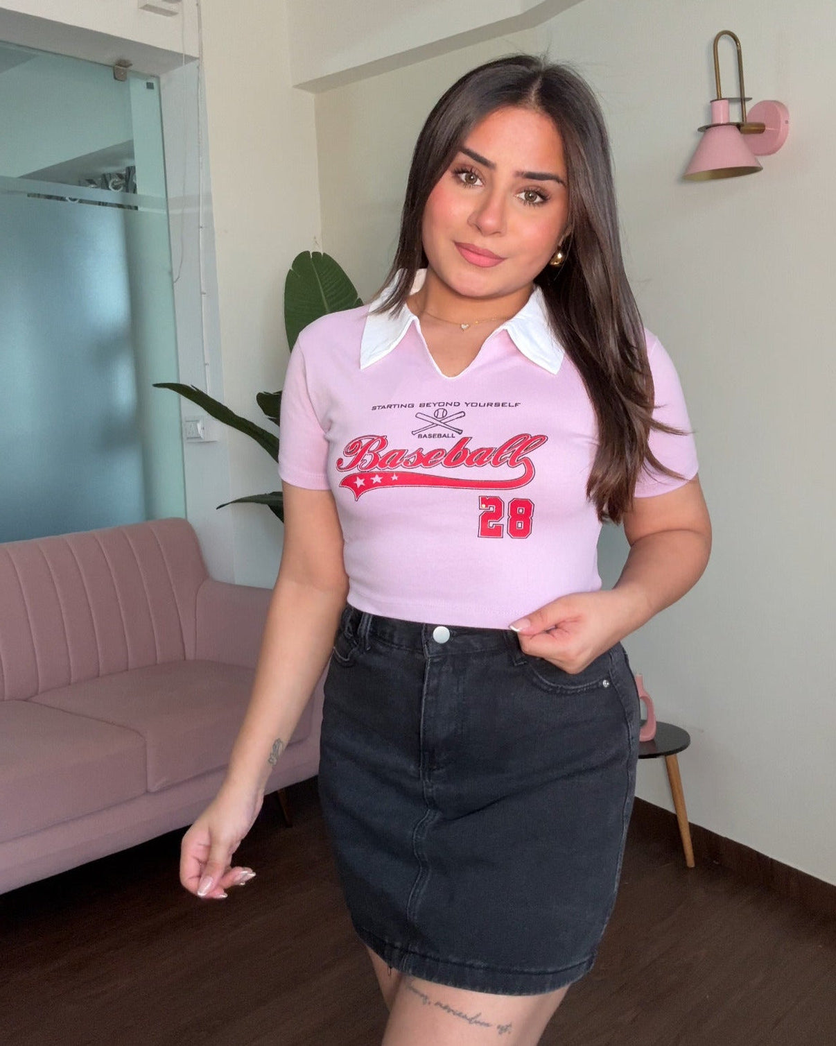 Baseball Polo Baby Tee