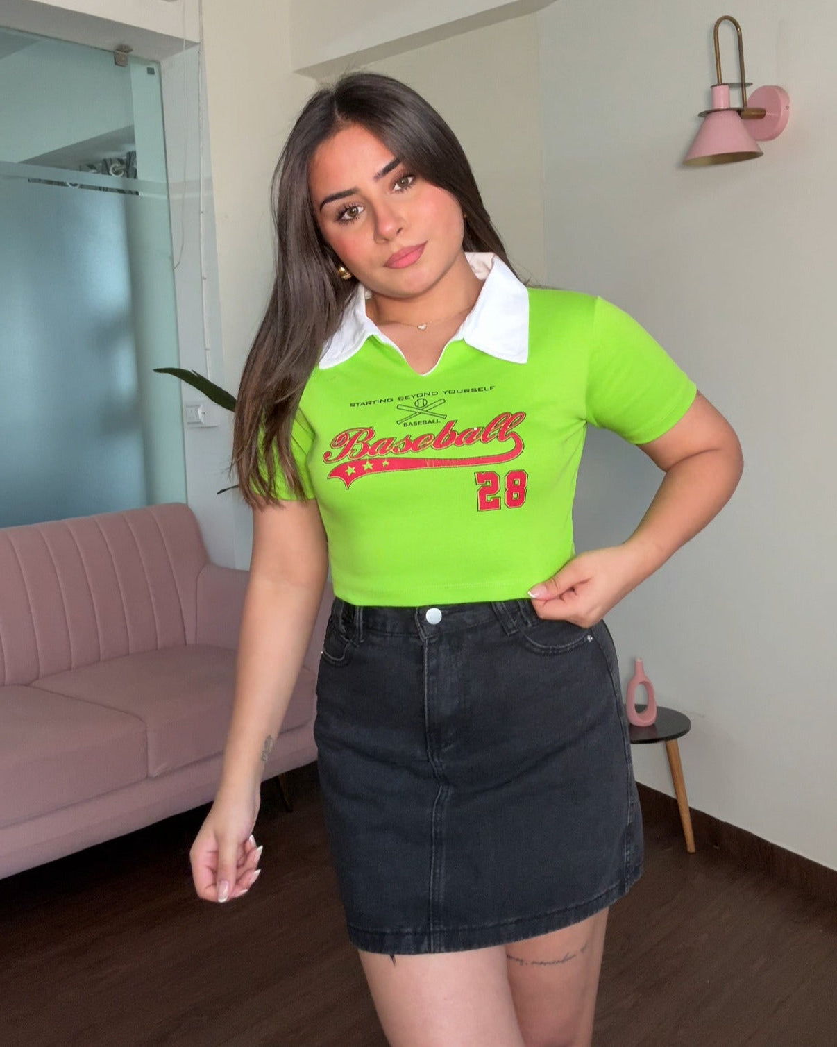 Baseball Polo Baby Tee