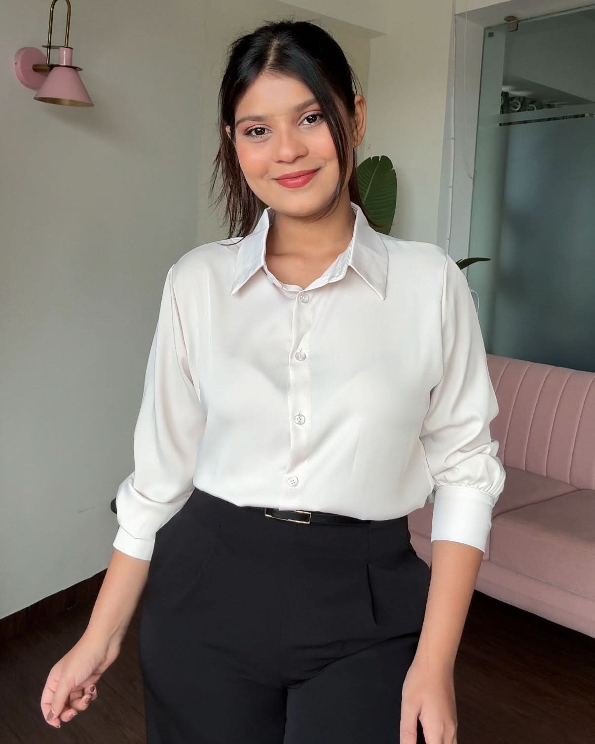 Solid Satin Shirt