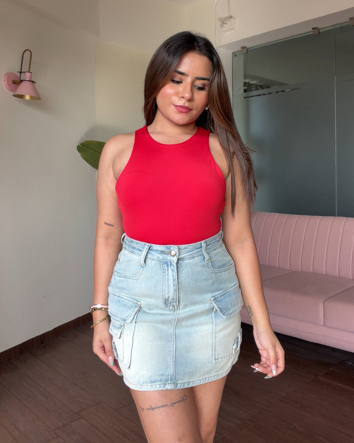 Basic Round Neck Cut Sleeve Bodysuit