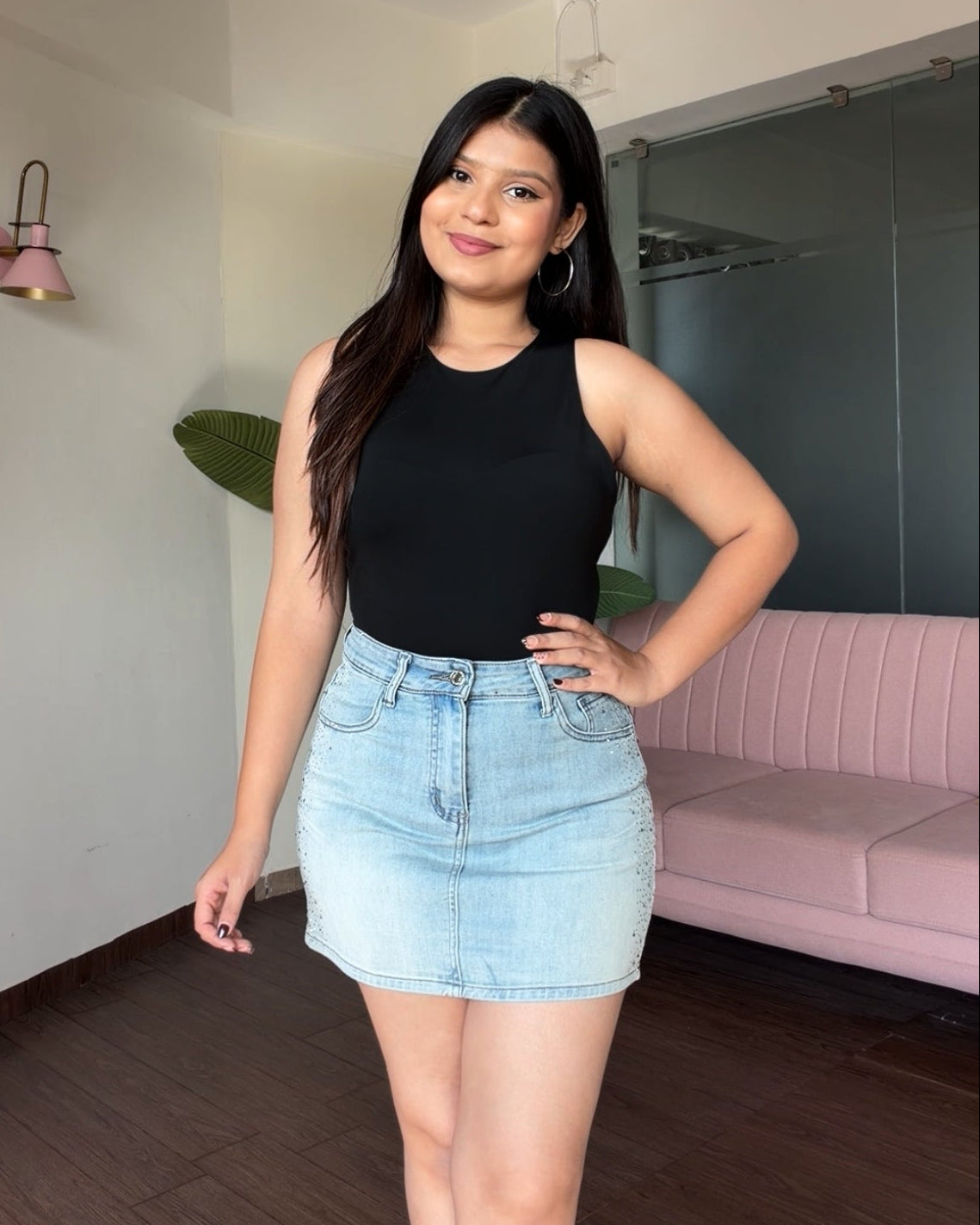 Basic Round Neck Cut Sleeve Bodysuit