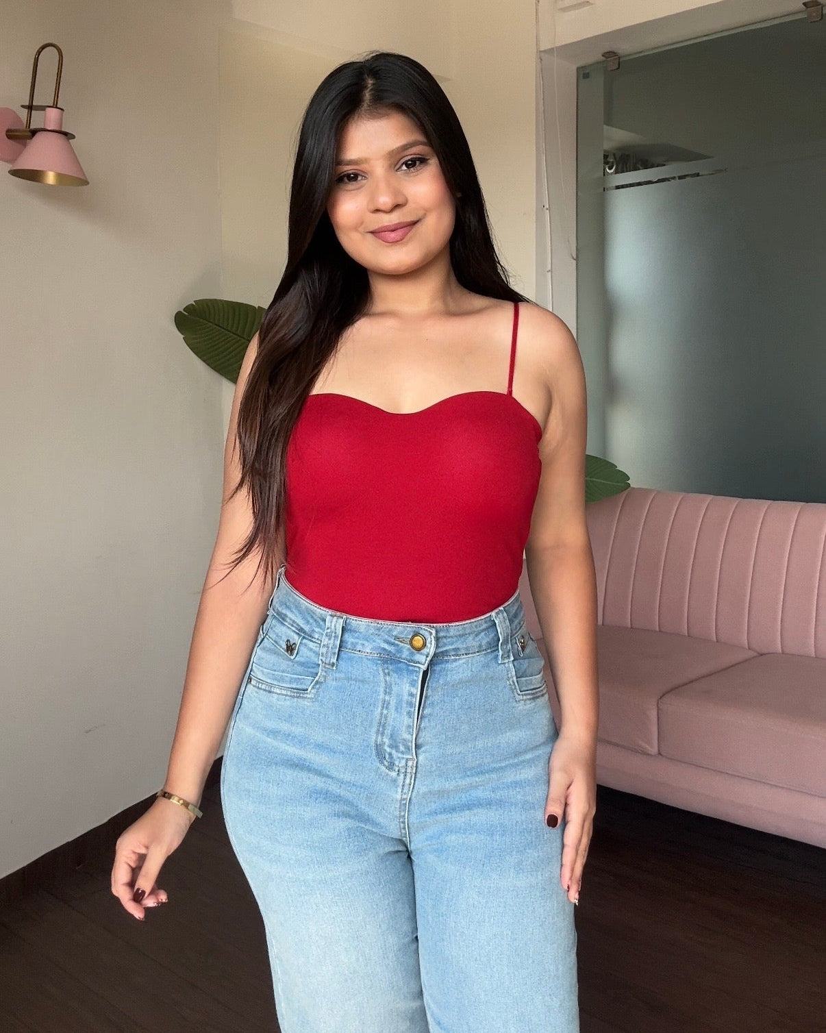 Basic Sweetheart Neckline Strappy Cami Top