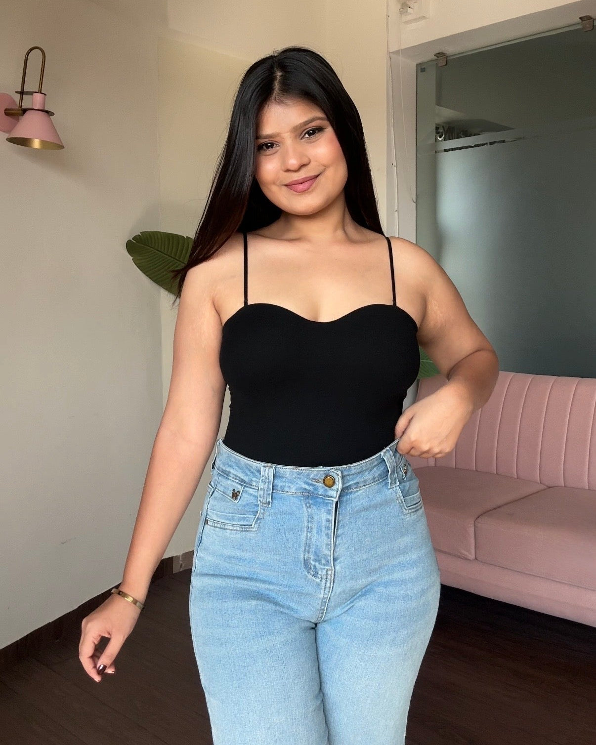 Basic Sweetheart Neckline Strappy Cami Top