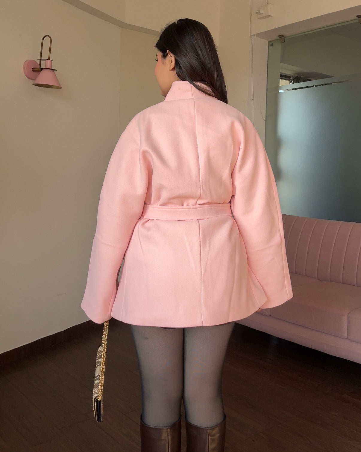 Blush Pink Classic Trench Coat