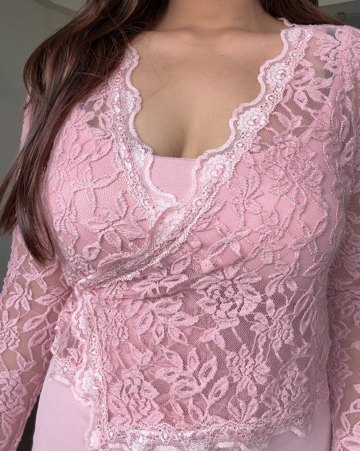 Bodycon Fitted Midi Dress With Lace Shrug