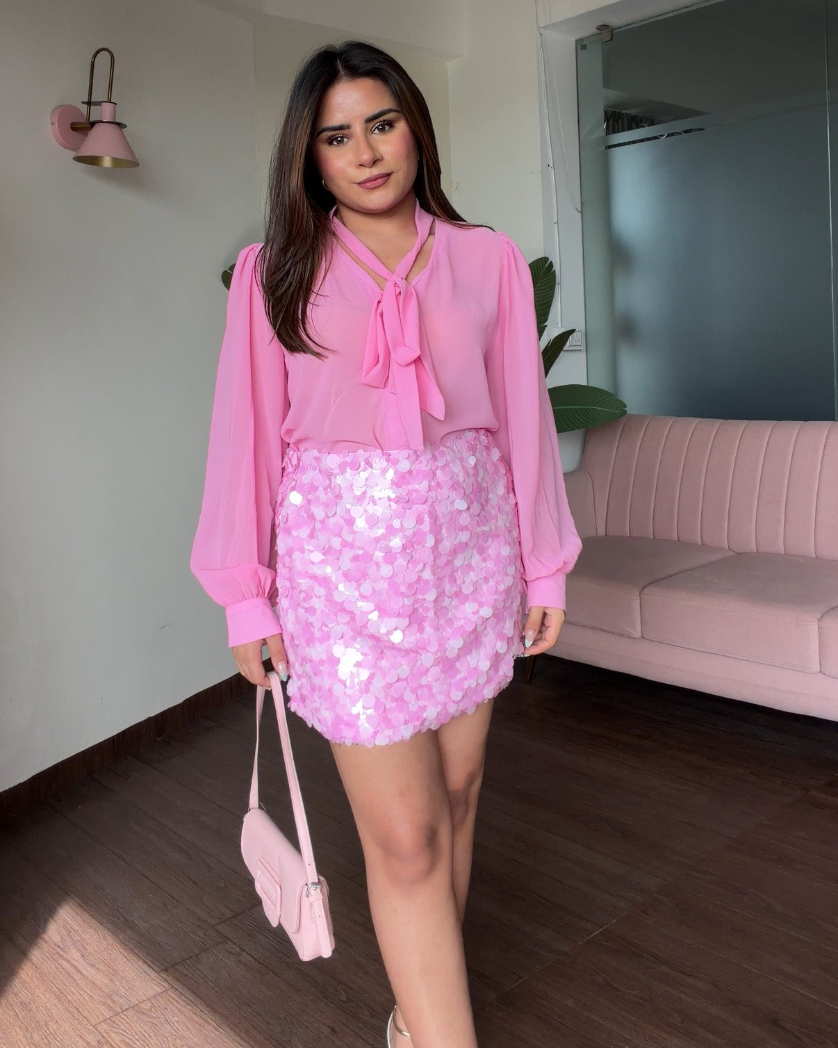 Chuncky Sequin Mini Skirt
