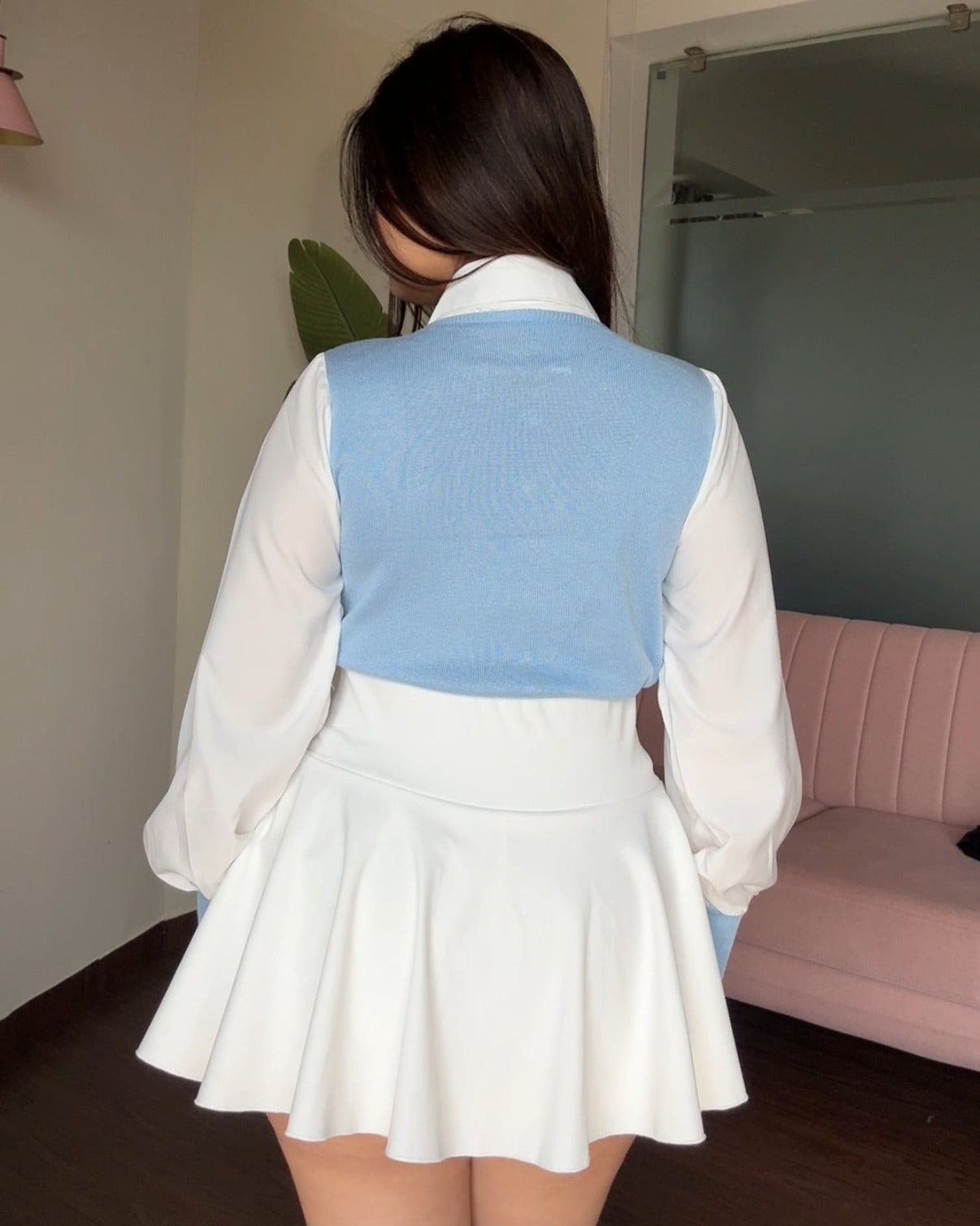 Collared Knitted Korean Button Up Top