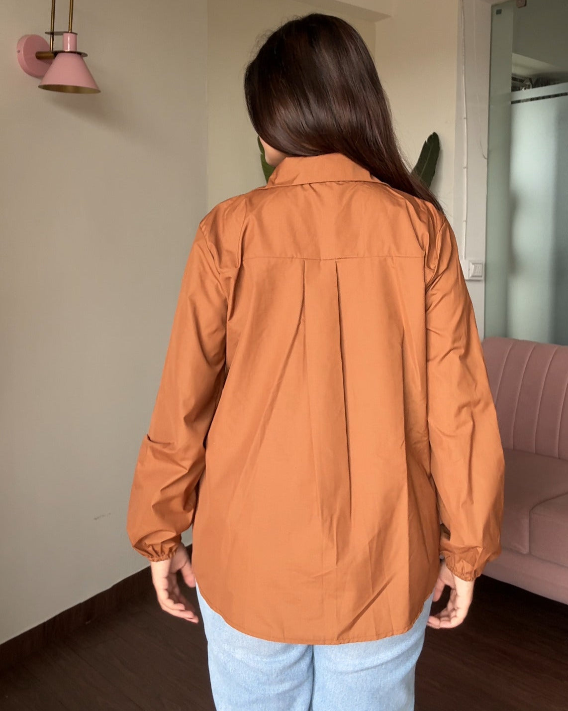 Corduroy Patch Oversized Shirt