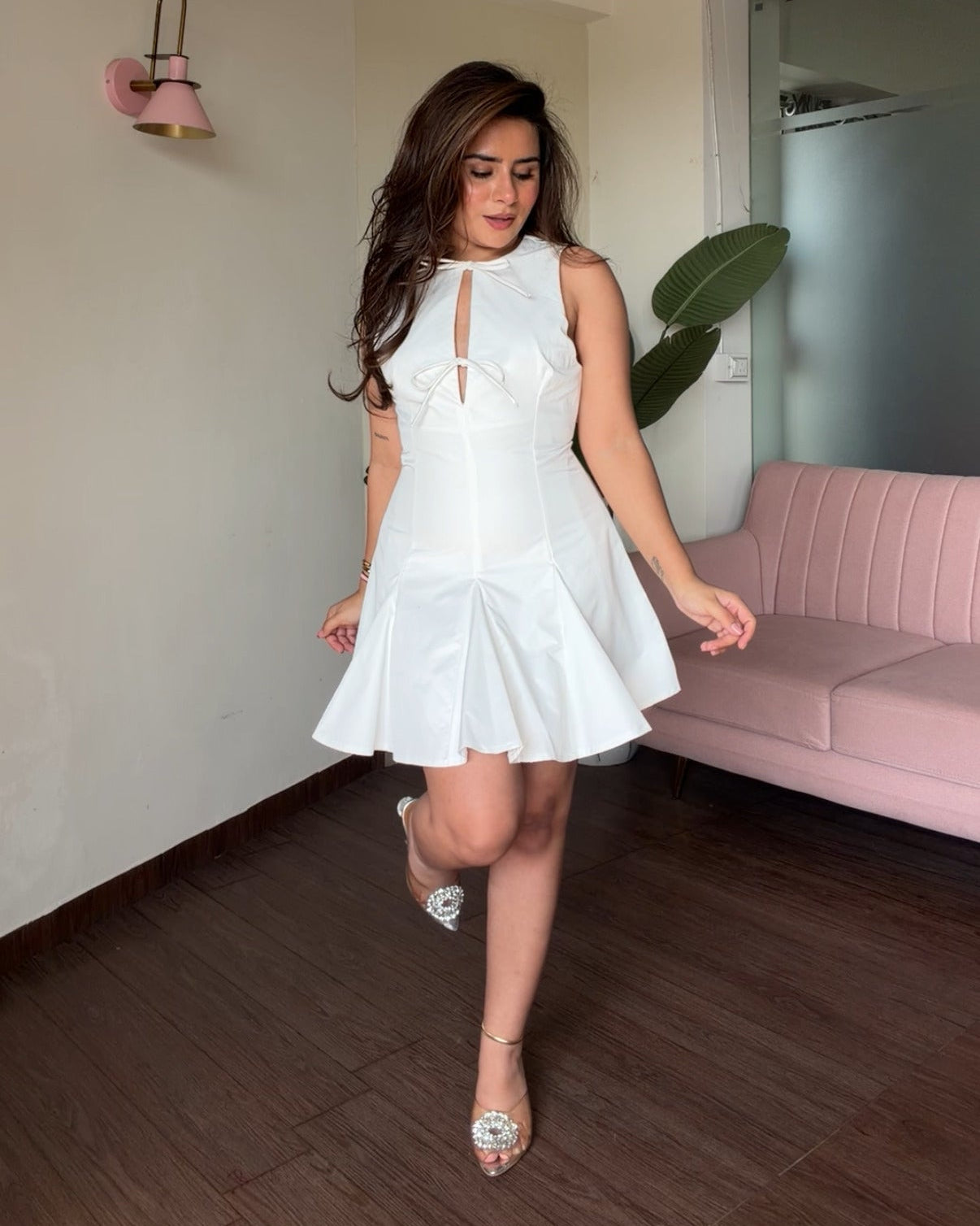 Cut Out Detailing Skater Dress