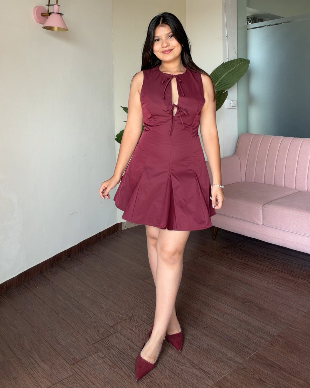 Cut Out Detailing Skater Dress