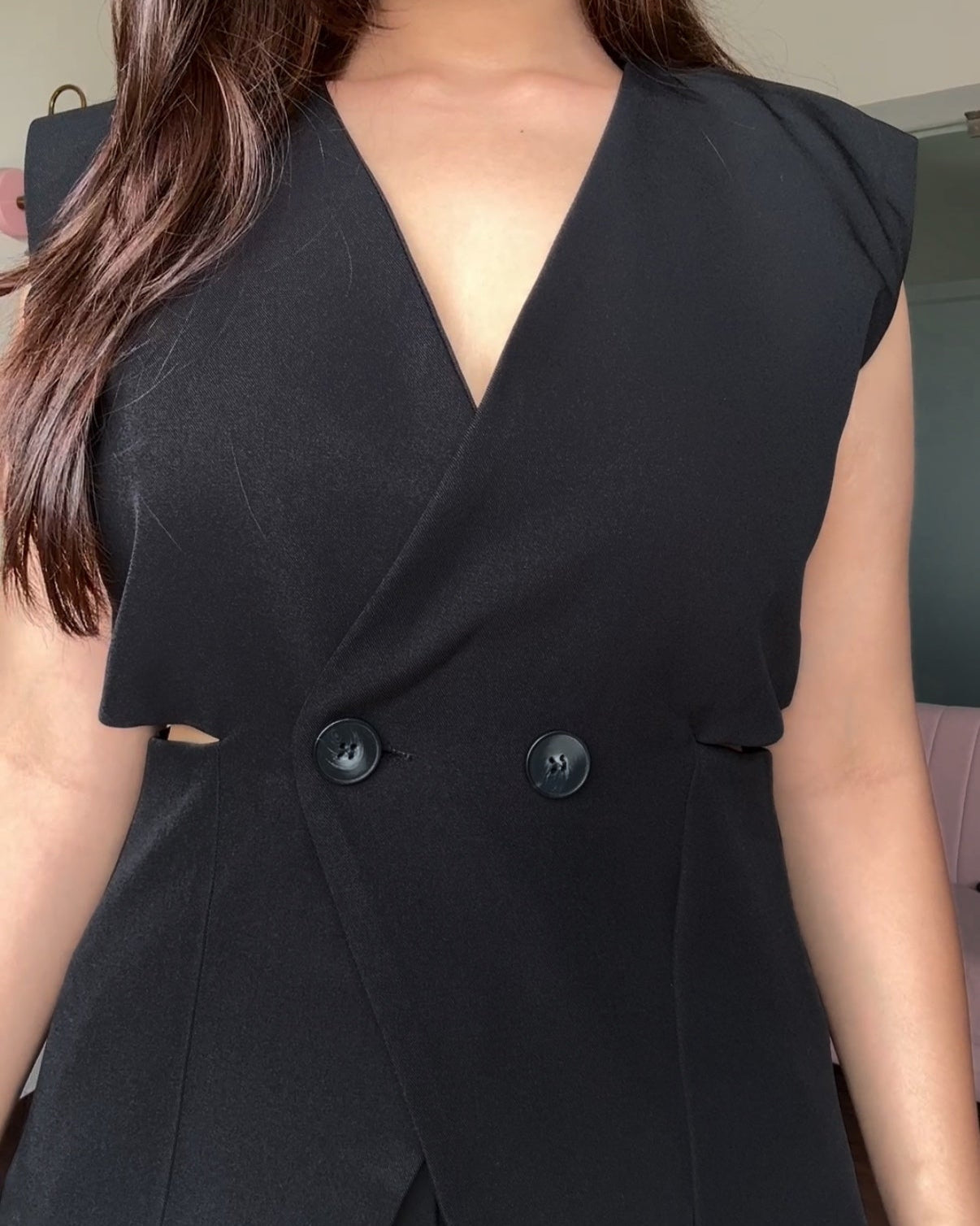 Cut Sleeve Blazer And Shorts Set
