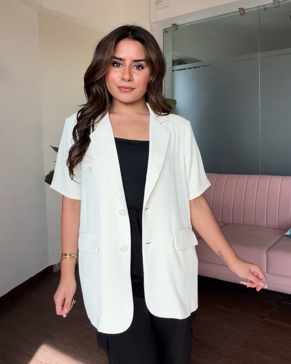 Cut Sleeve Light Weight Relaxed Fit Blazer