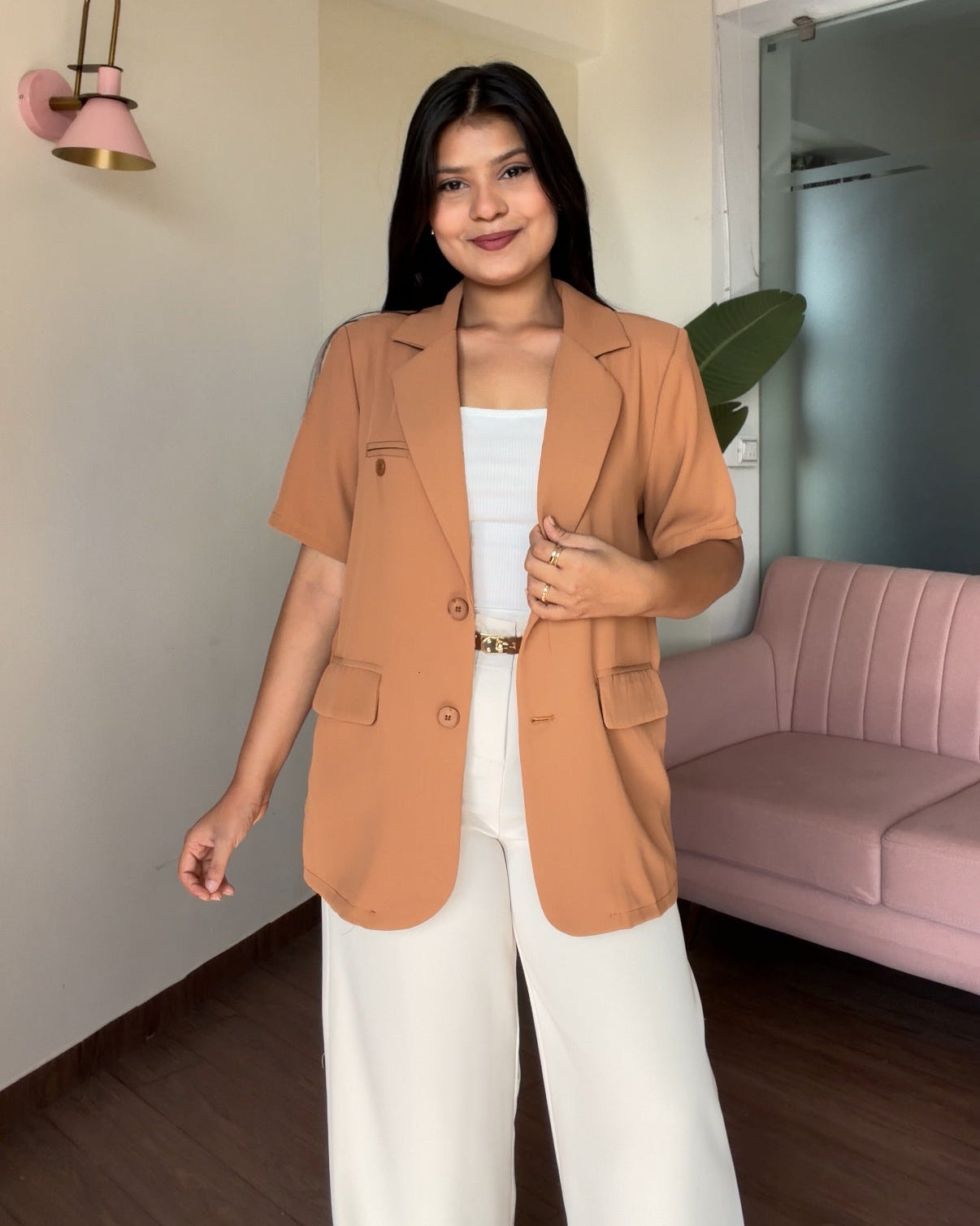 Cut Sleeve Light Weight Relaxed Fit Blazer