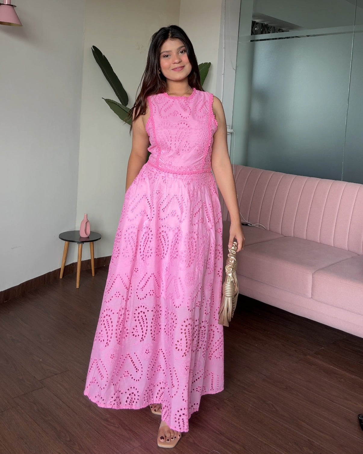 Cut Work Skirt And Top Co-ord Set