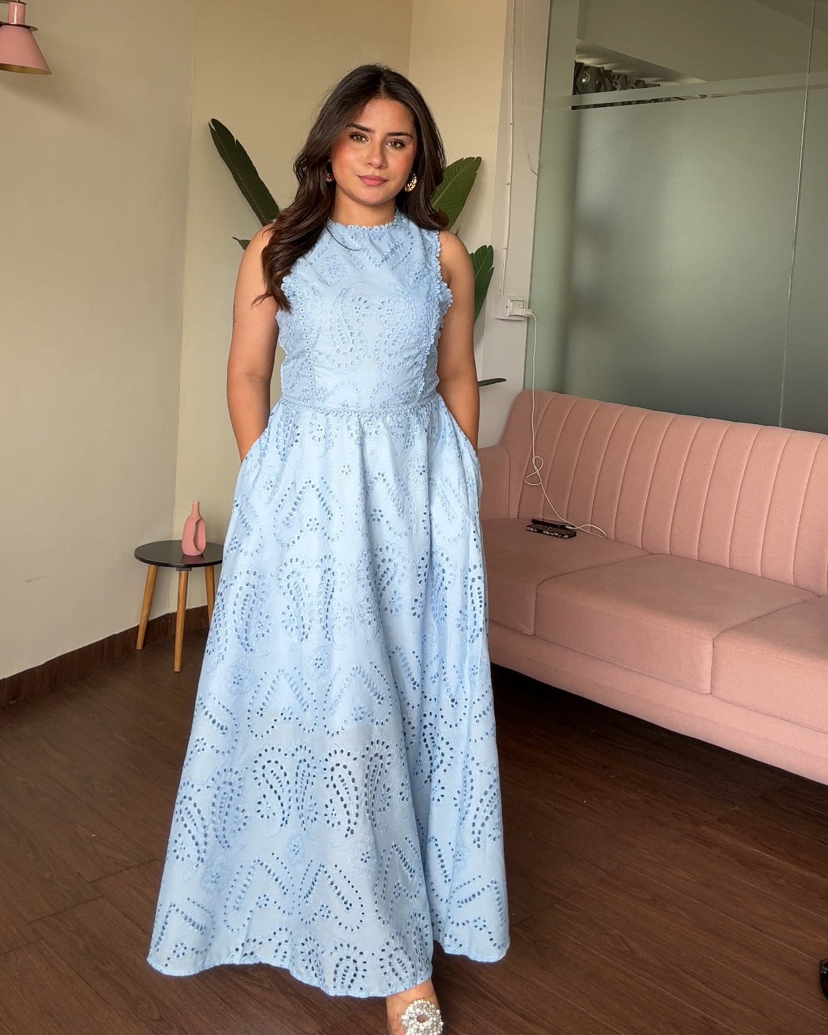 Cut Work Skirt And Top Co-ord Set