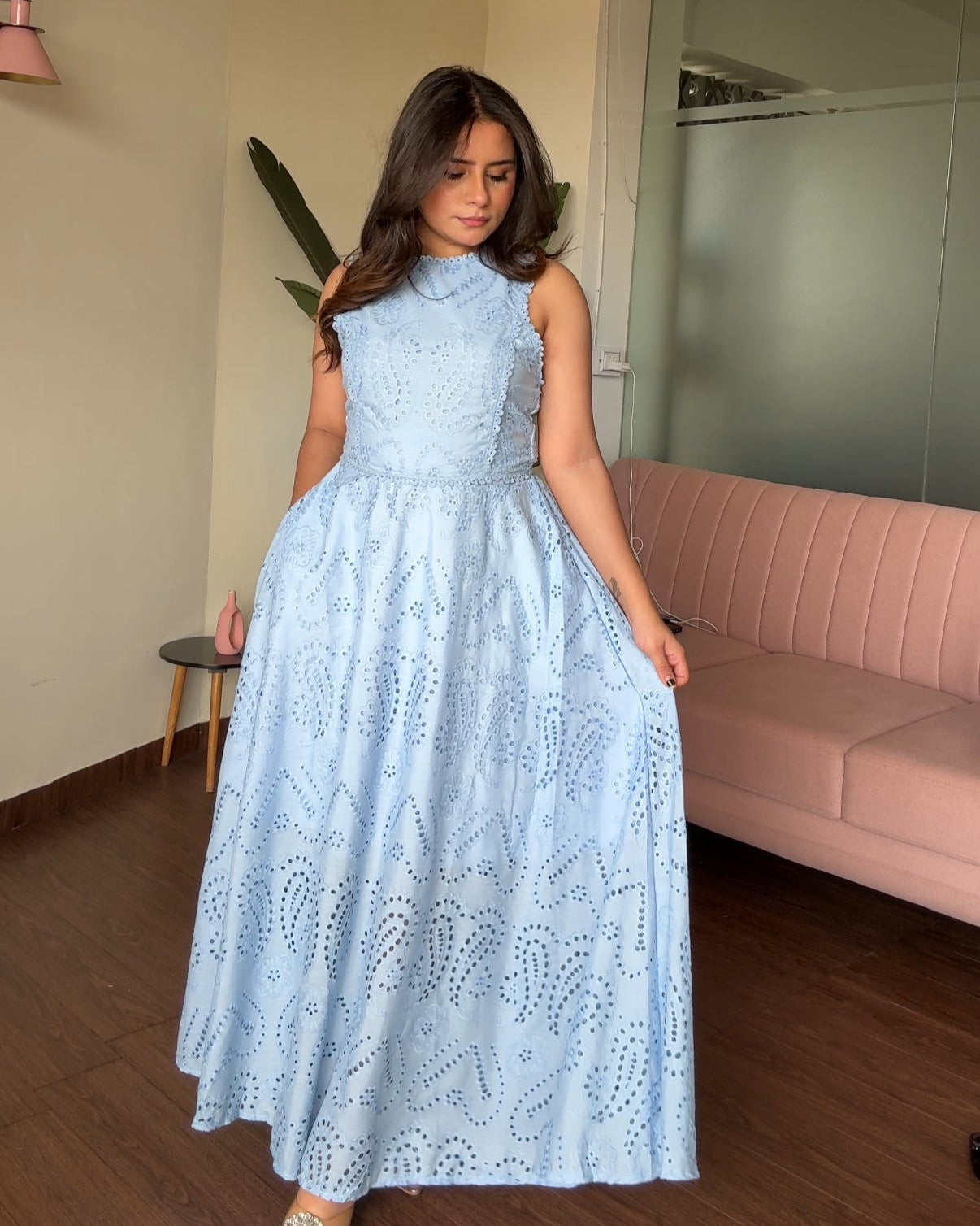 Cut Work Skirt And Top Co-ord Set