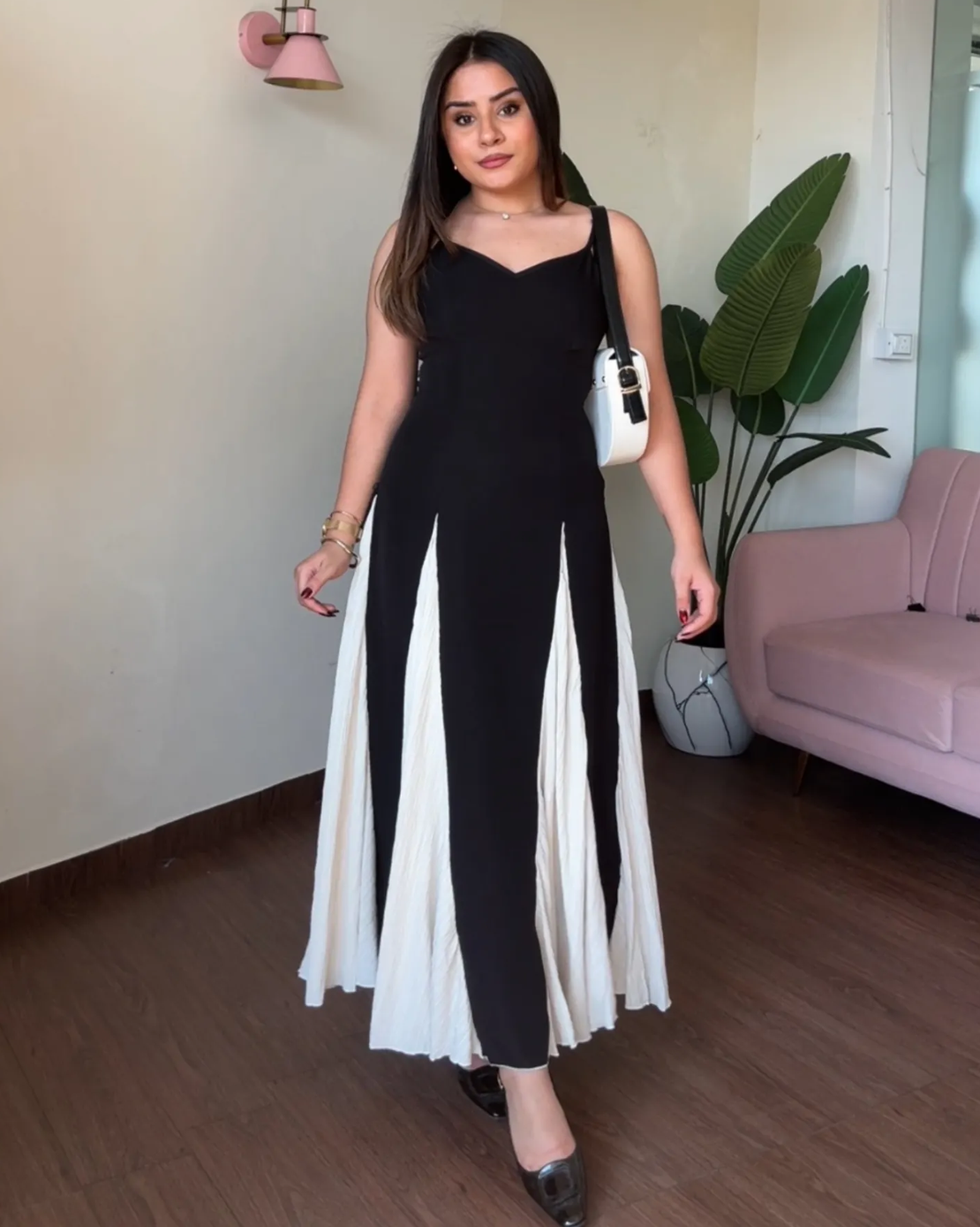 Dual Colour Long Maxi Dress