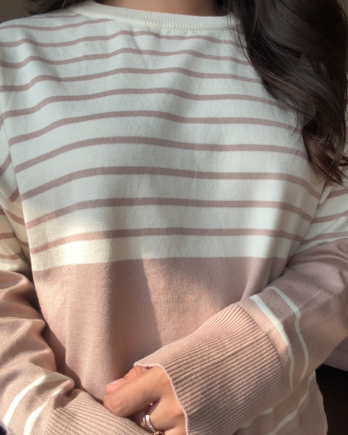 Dual Pattern Stripped Relaxed Fit Co-ord Set