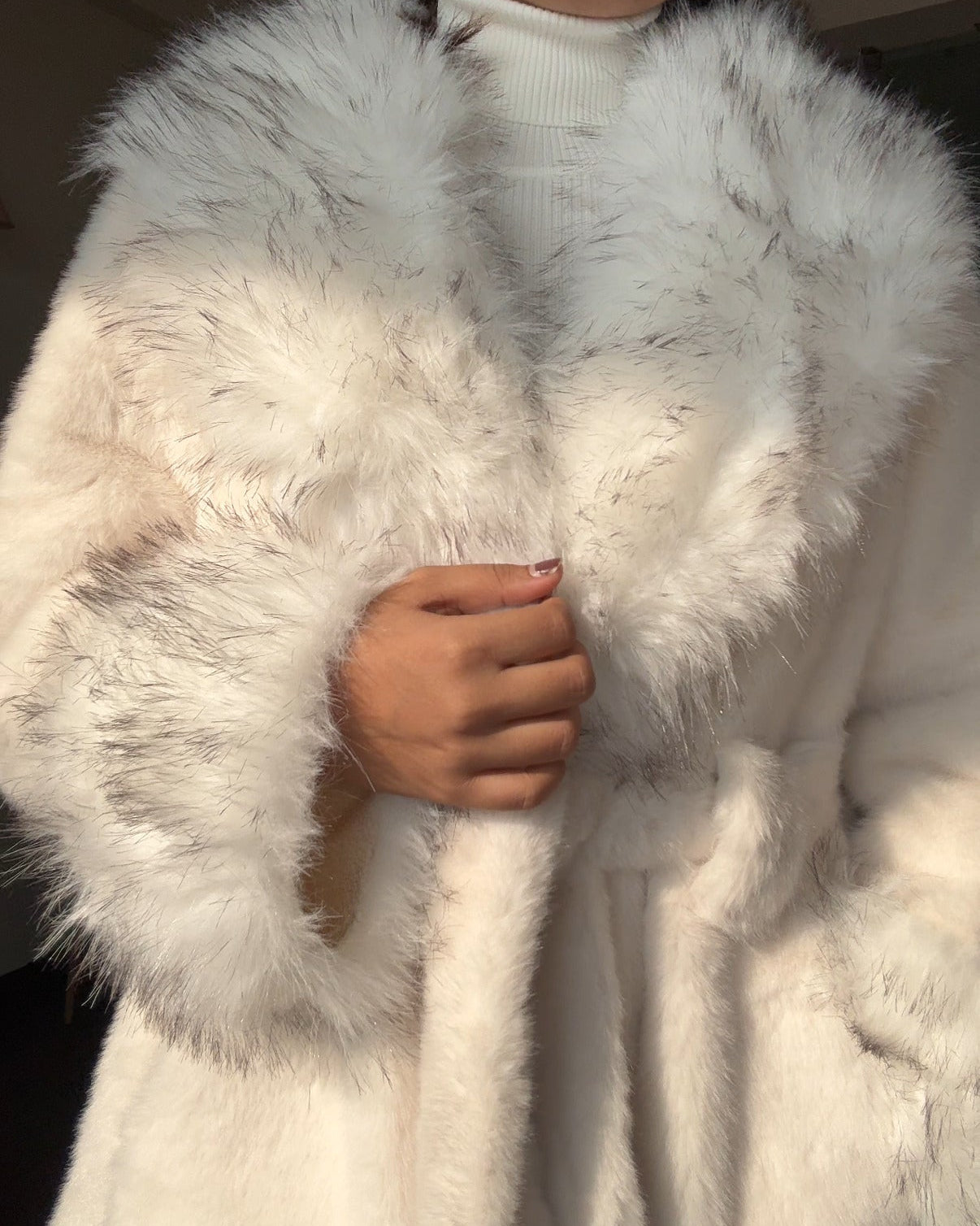 Faux Fur Heavy Wool Coat