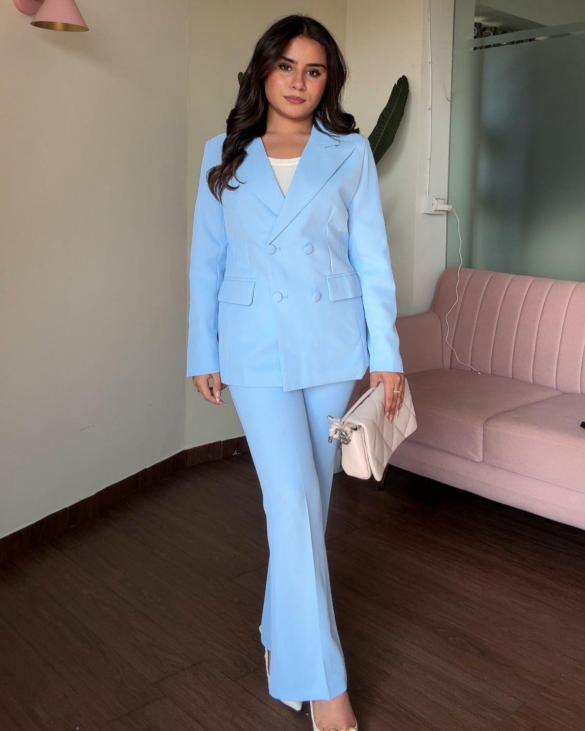 Flared Fitted Blazer Set