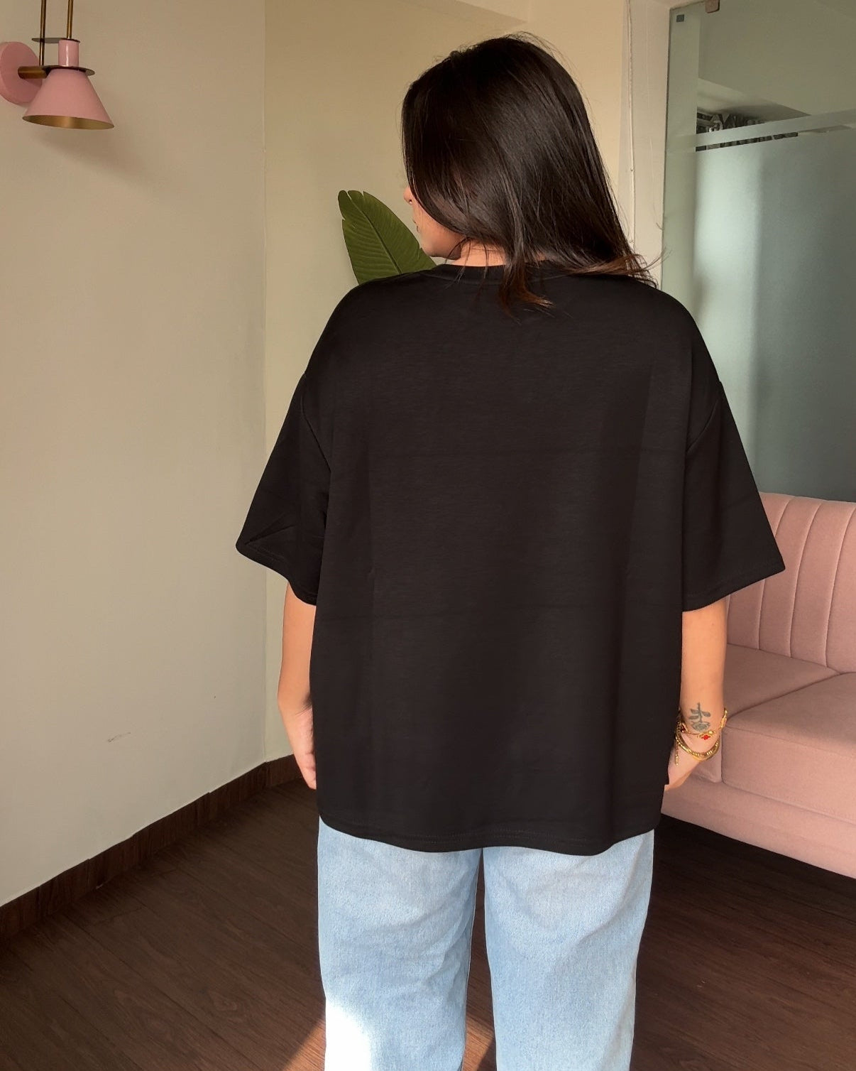 Floral Embellished Oversized Tee