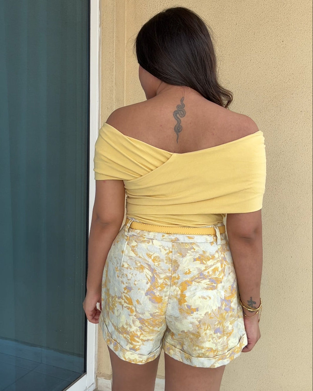 Floral Printed Shorts With Belt