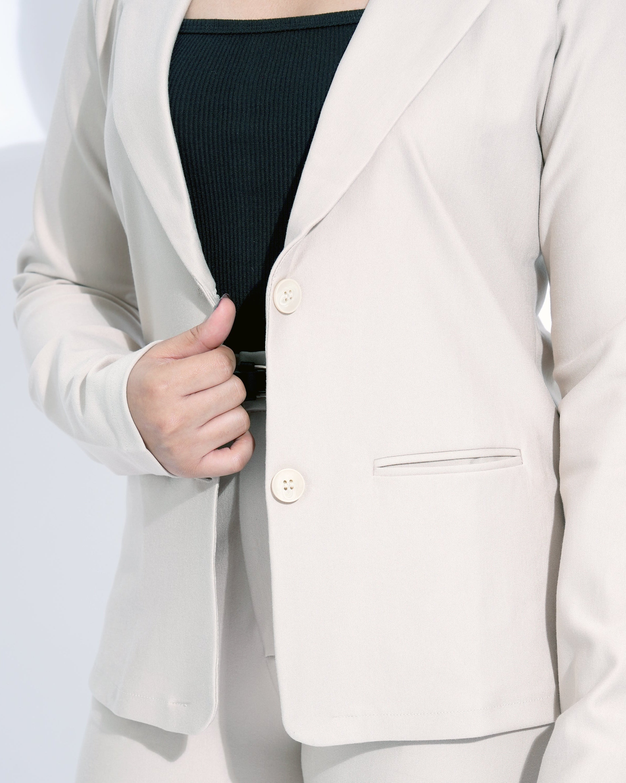 Formal Blazer And Slim Fit Trouser With Belt