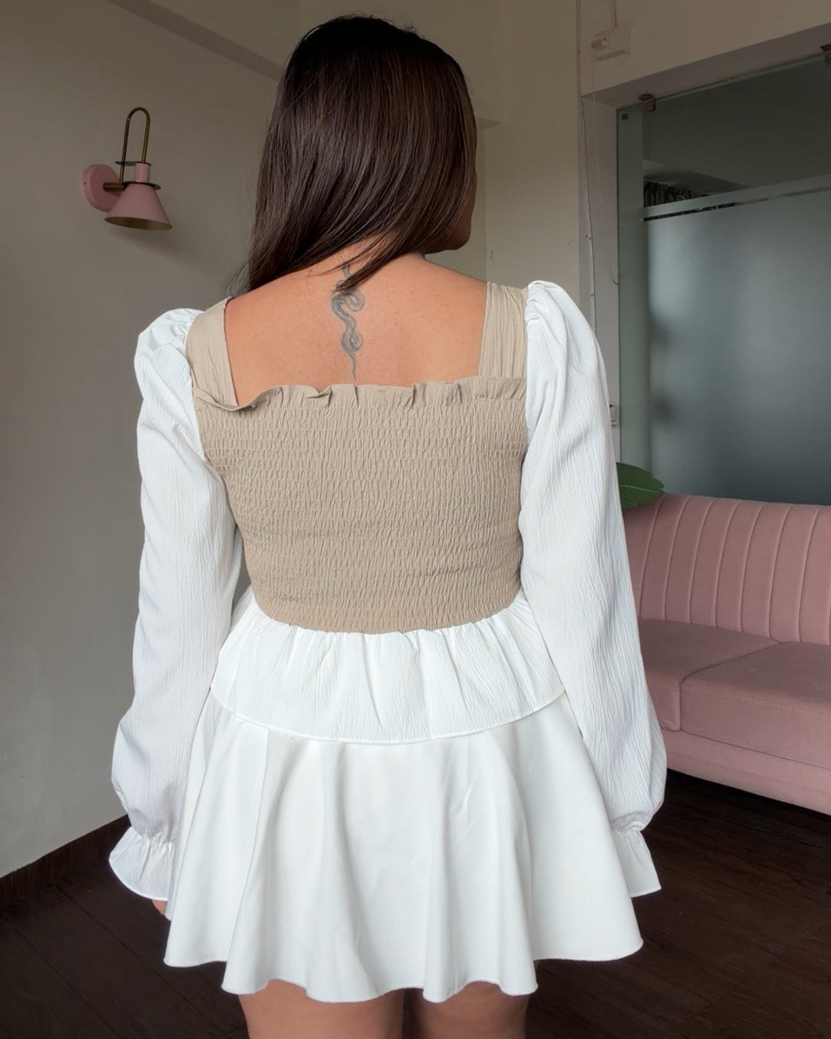 Full Sleeve Corset Detailing Top