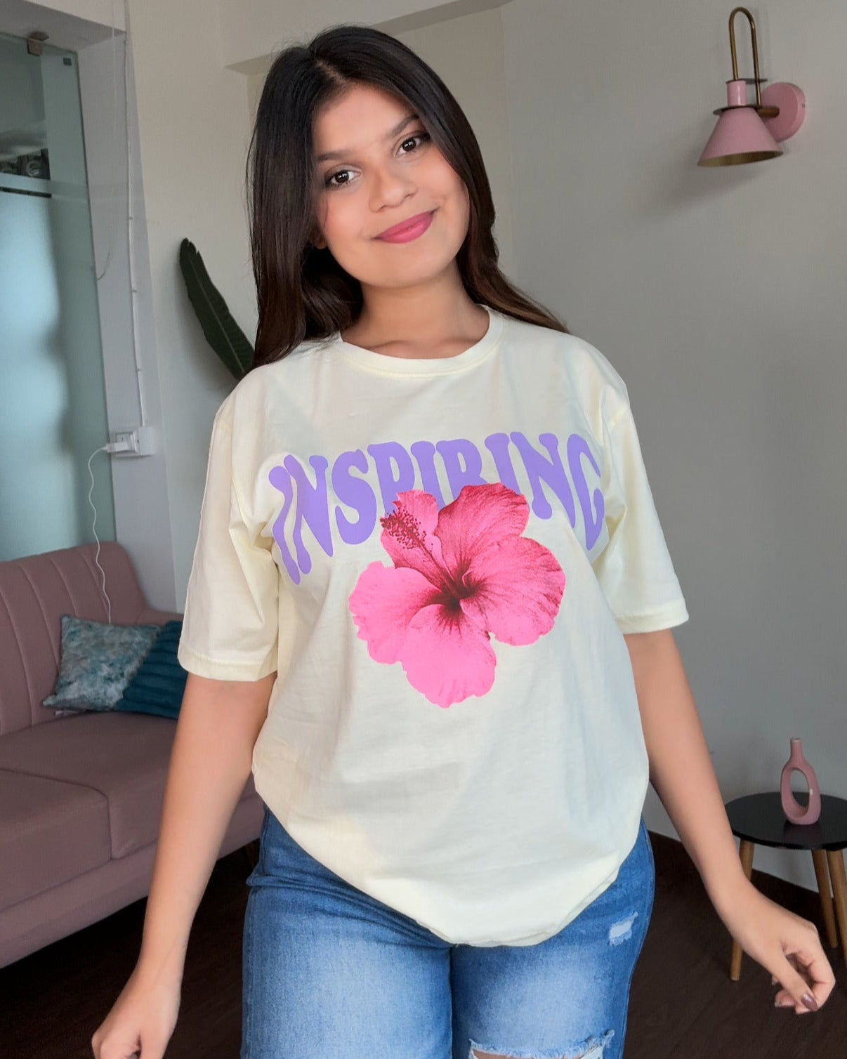 Hibiscus Inspiring Graphic Tee