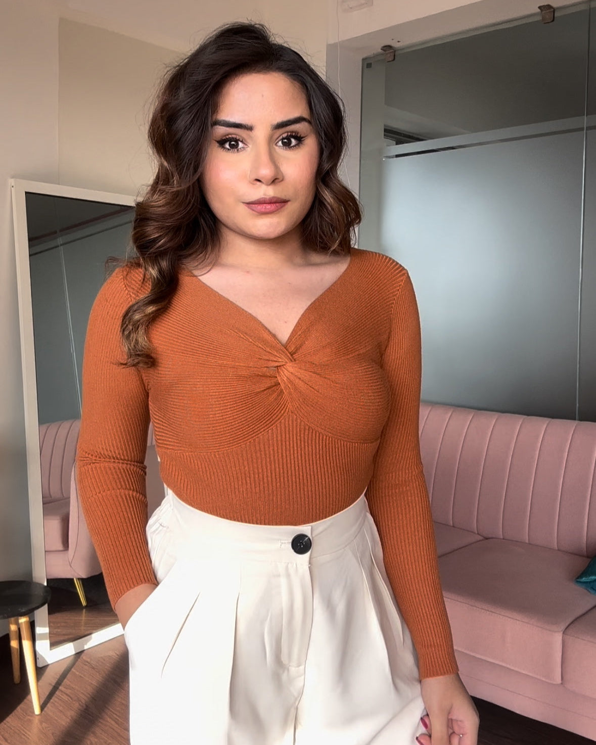 Ribbed Knot Top