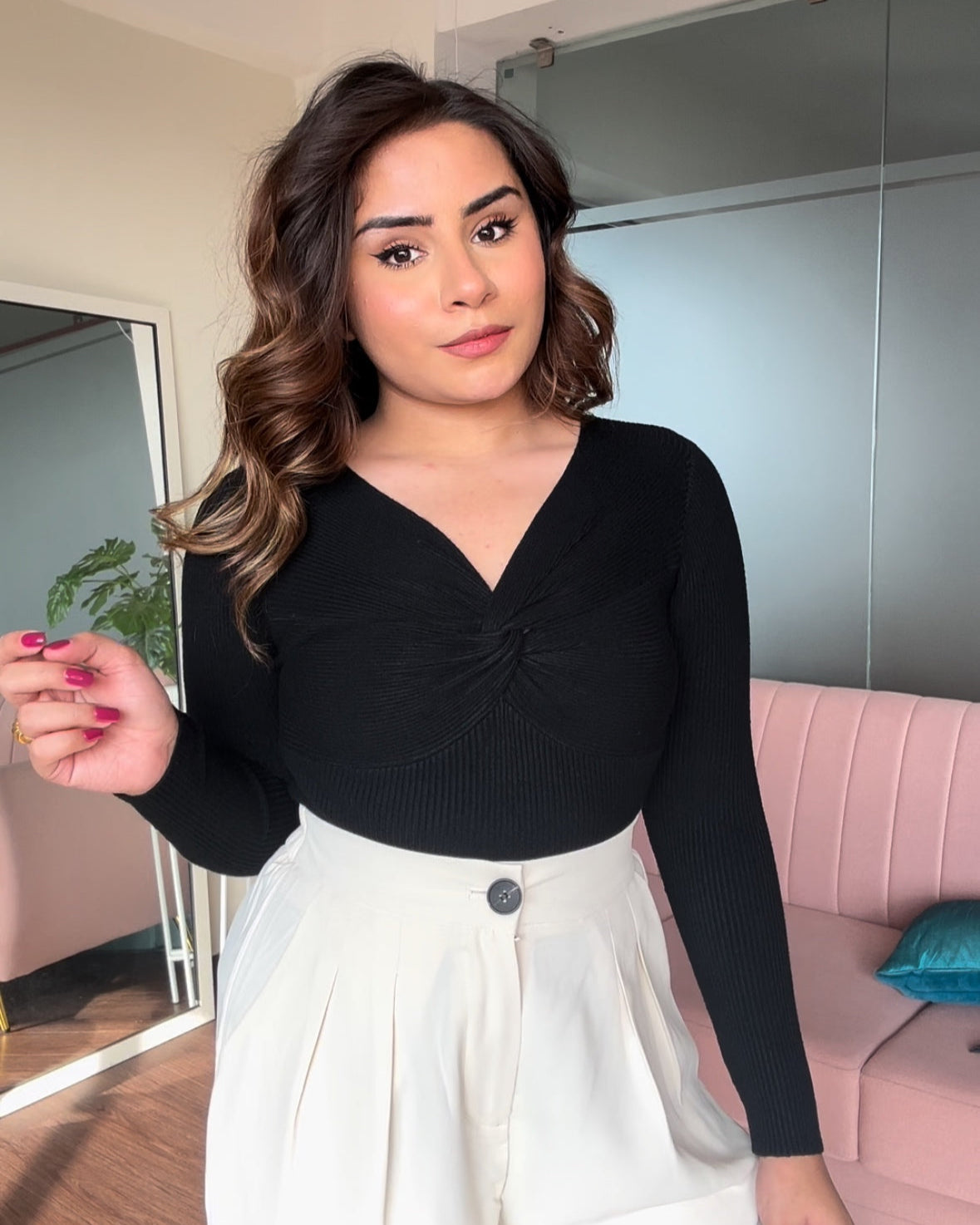 Ribbed Knot Top