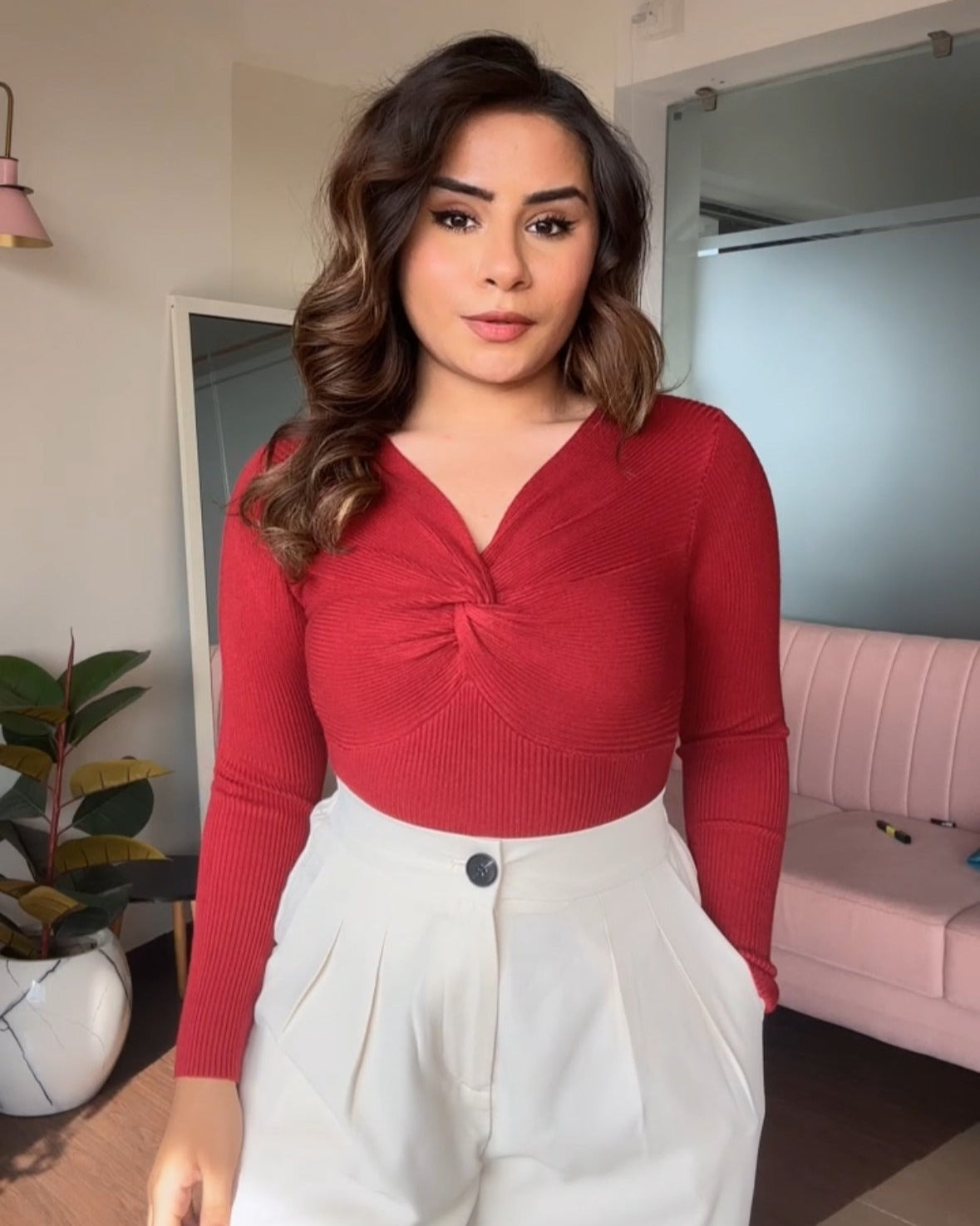 Ribbed Knot Top