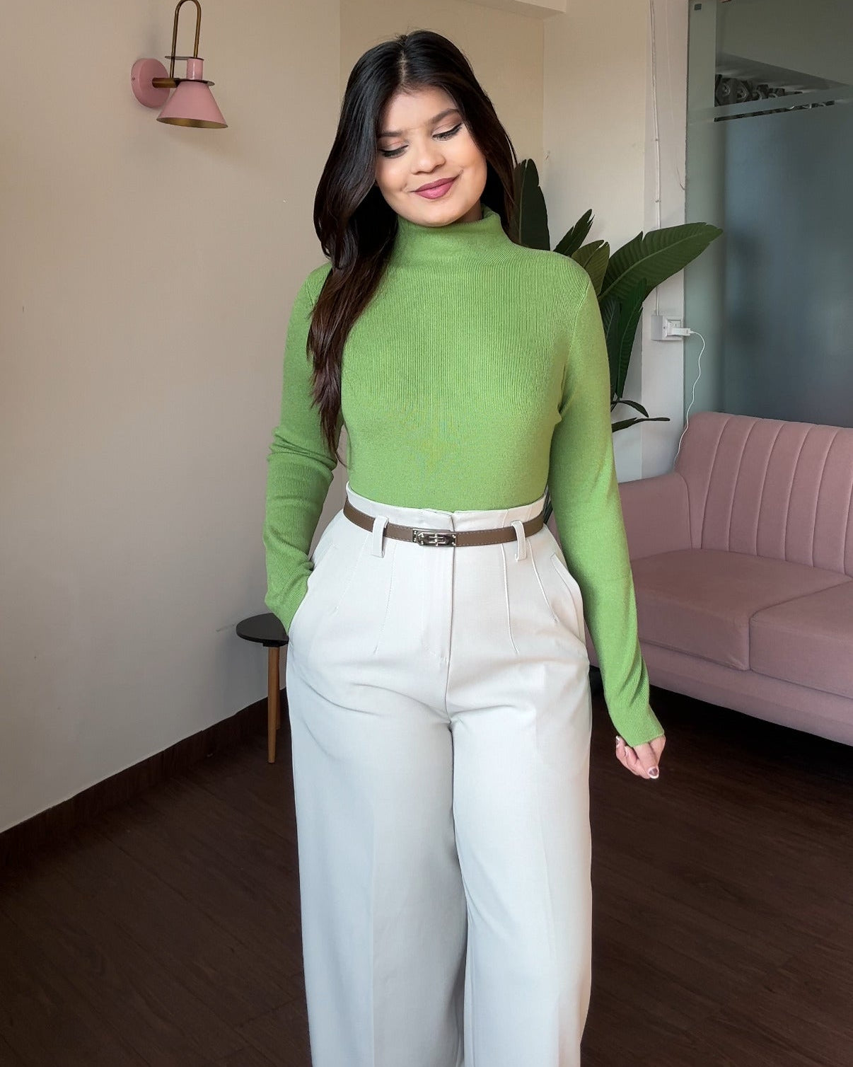 Ribbed Classic Turtleneck Top