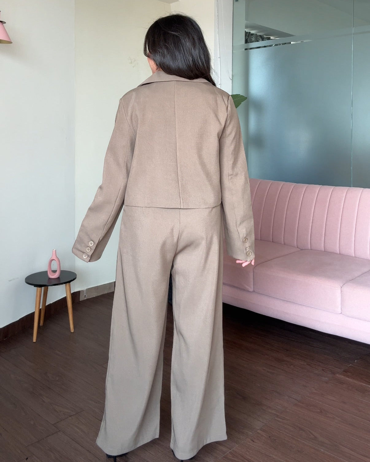 Cropped Blazer And Tailored Pants Formal Set