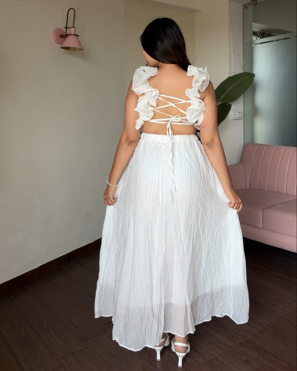 Back Tie Up Maxi Dress