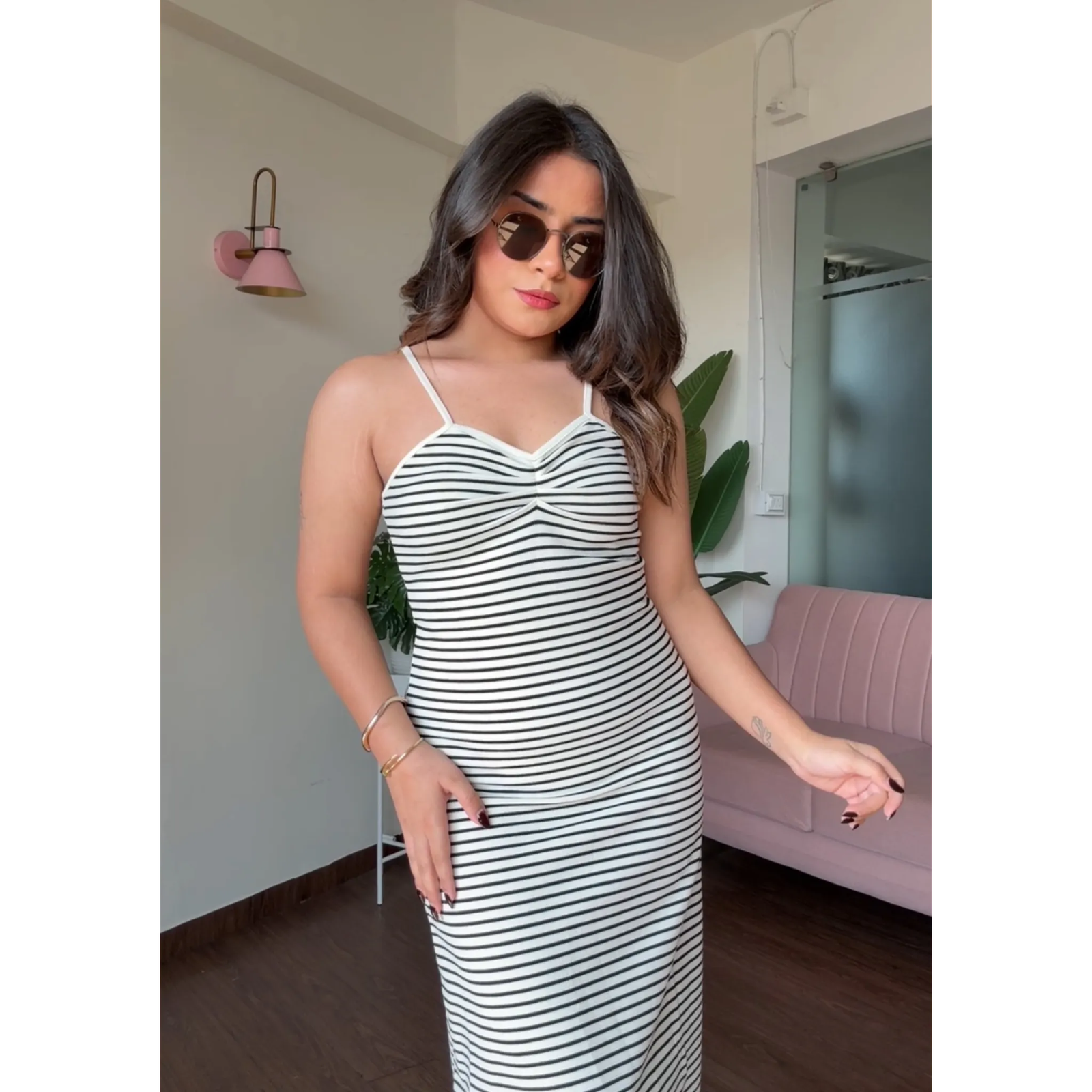 Summer Ribbed Striped Dress