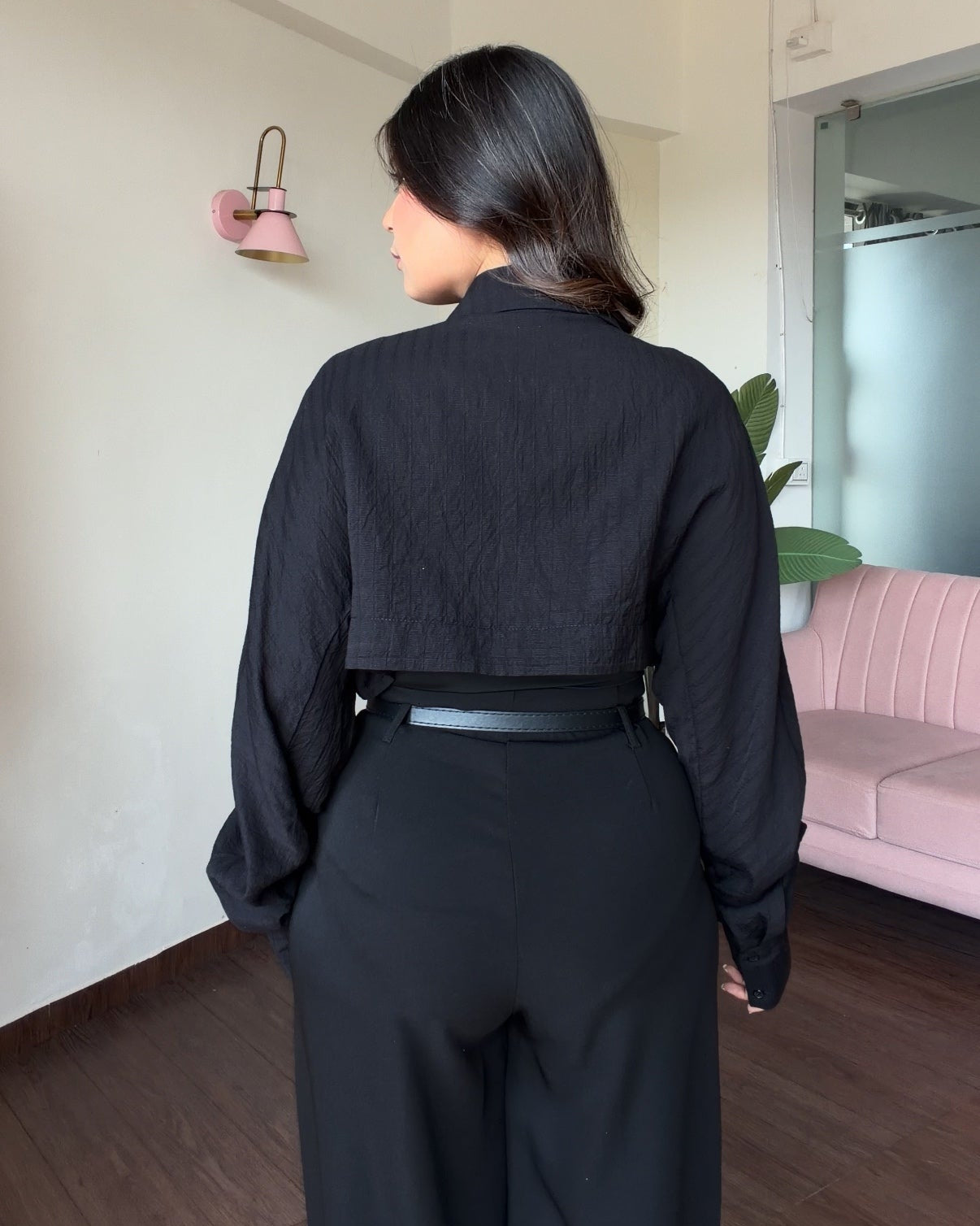 Solid Casual Button Up Shirt Bodysuit