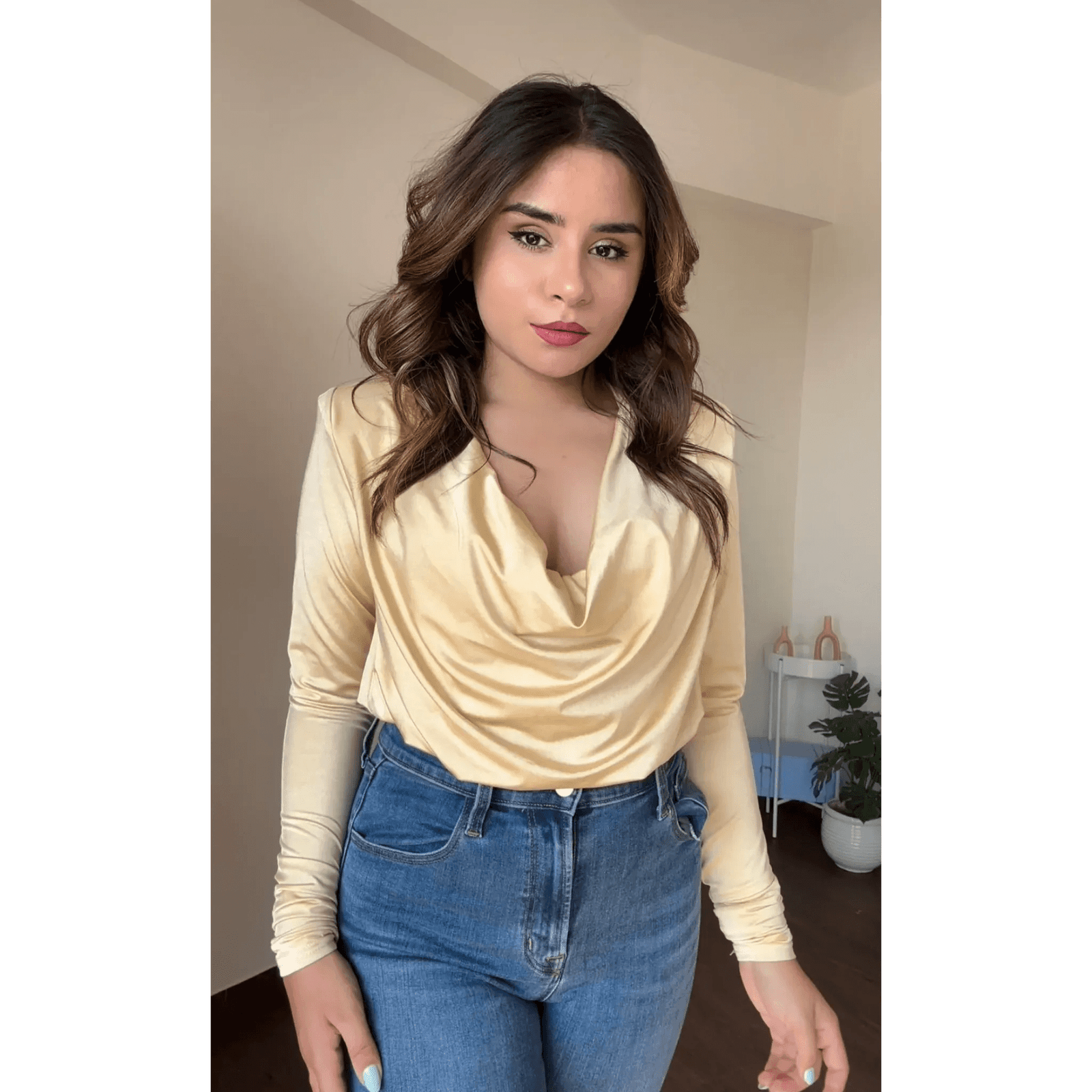 Cowl Neck Bodysuit