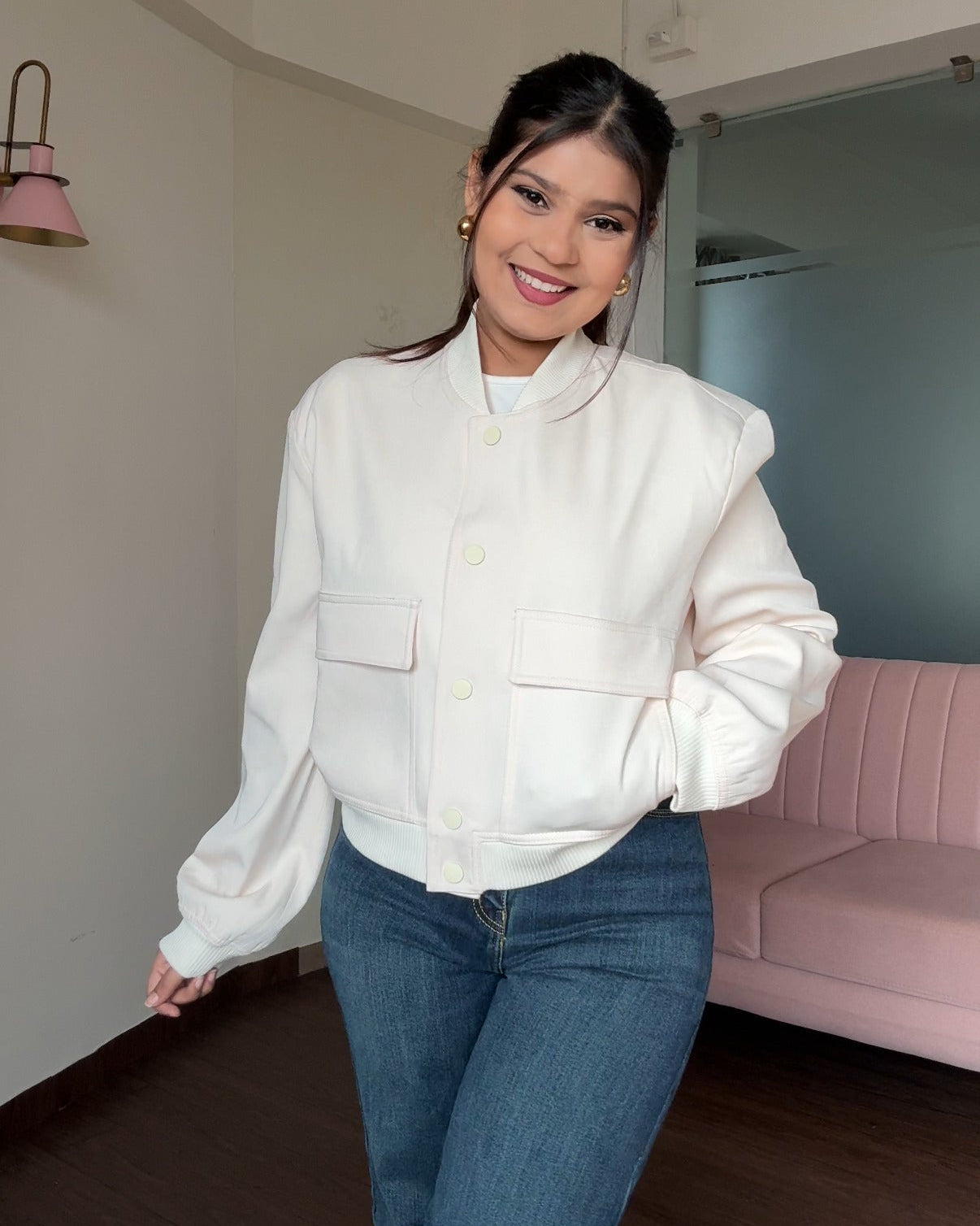 Premium Relaxed Fit Cargo Bomber Jacket