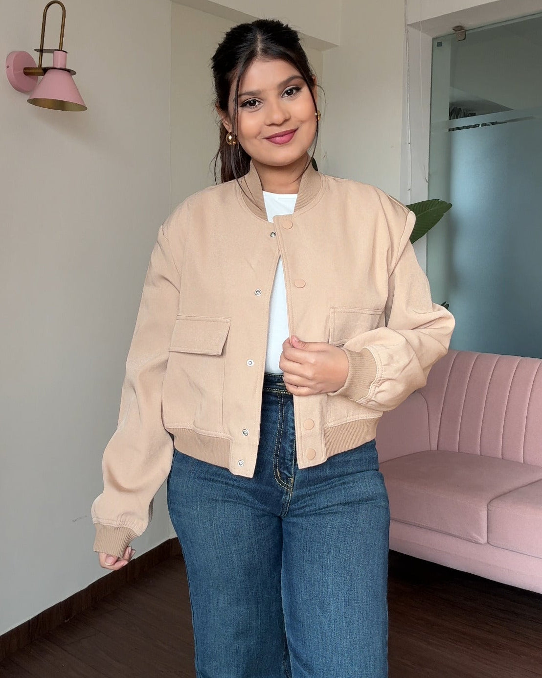 Premium Relaxed Fit Cargo Bomber Jacket