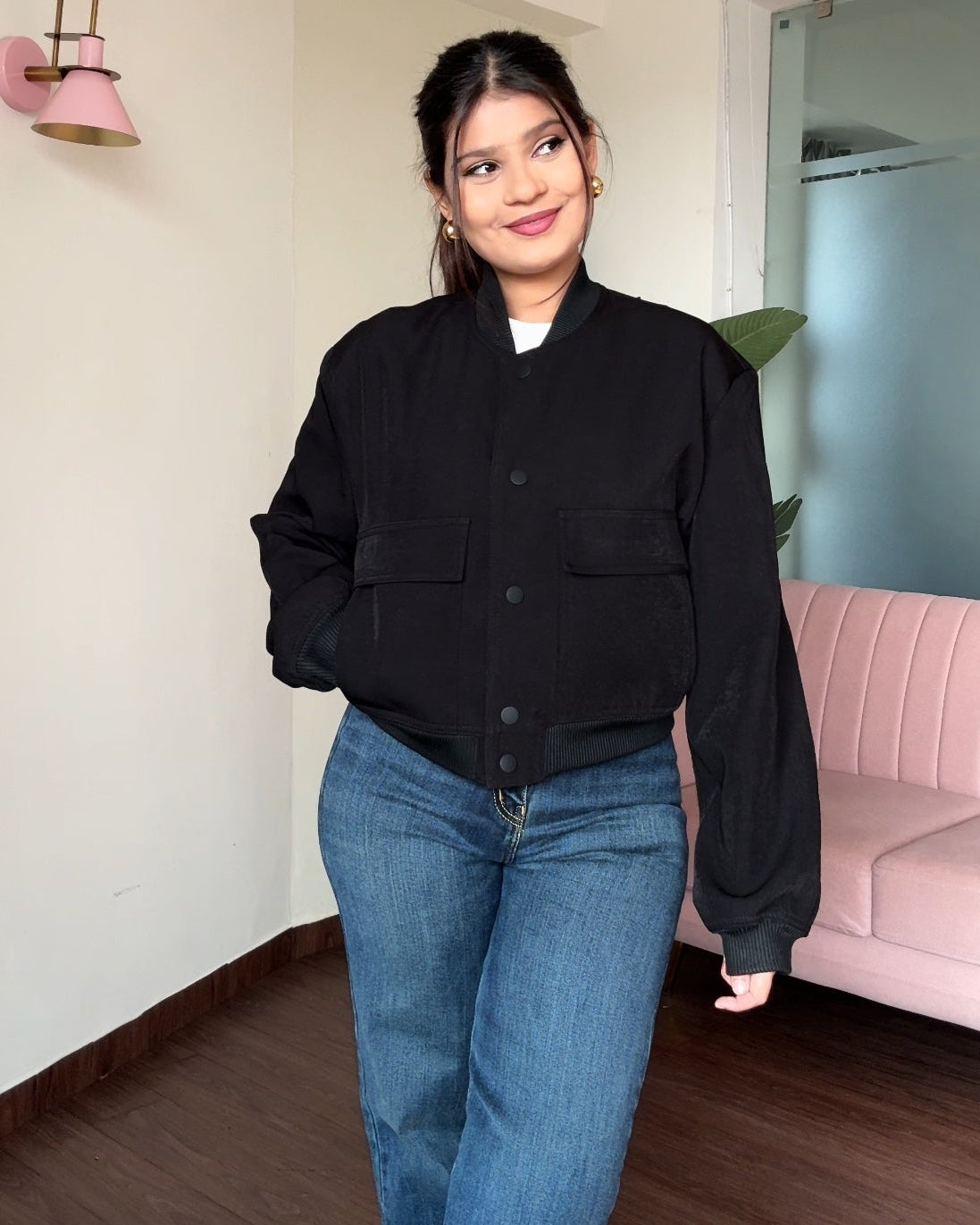 Premium Relaxed Fit Cargo Bomber Jacket