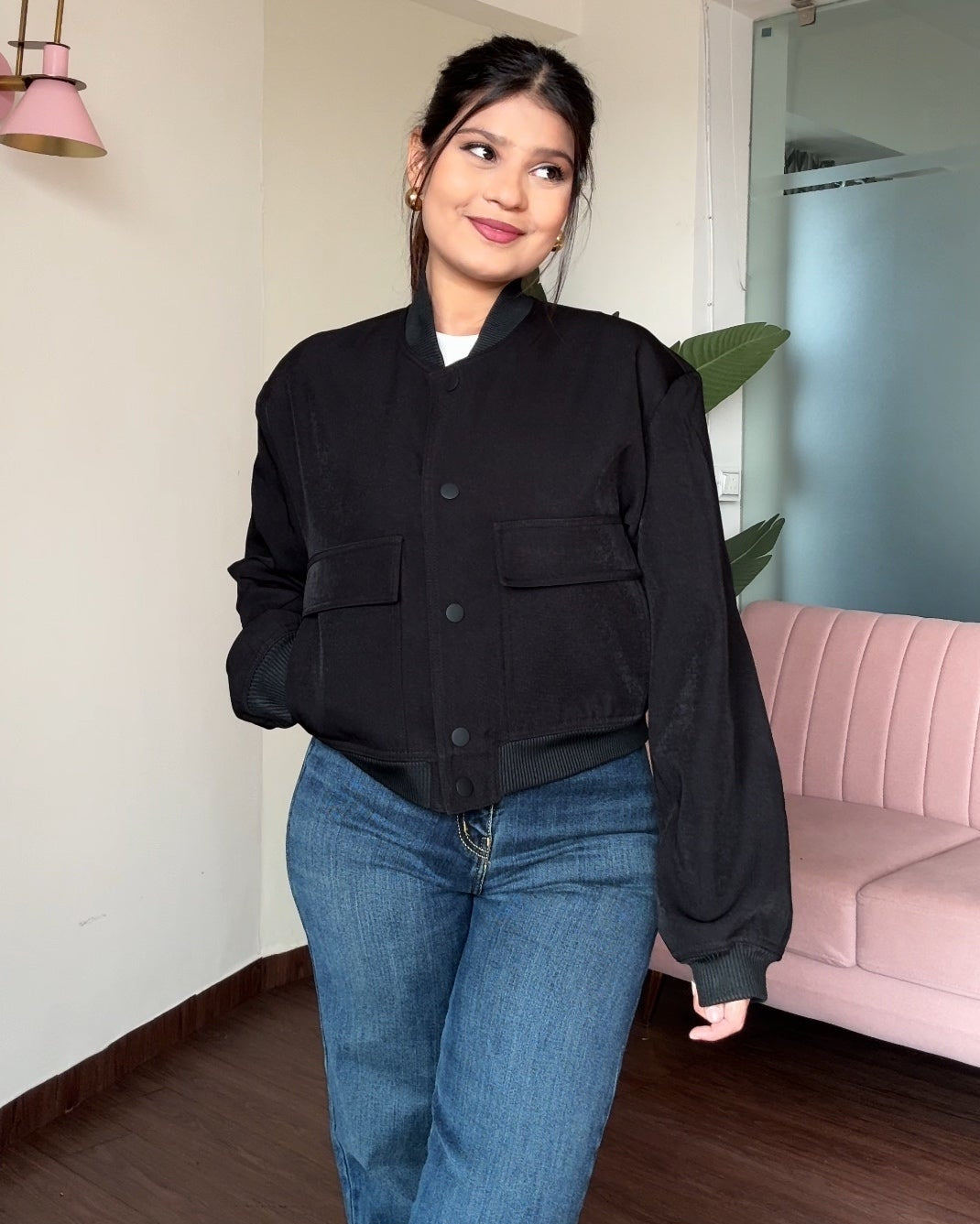 Premium Relaxed Fit Cargo Bomber Jacket