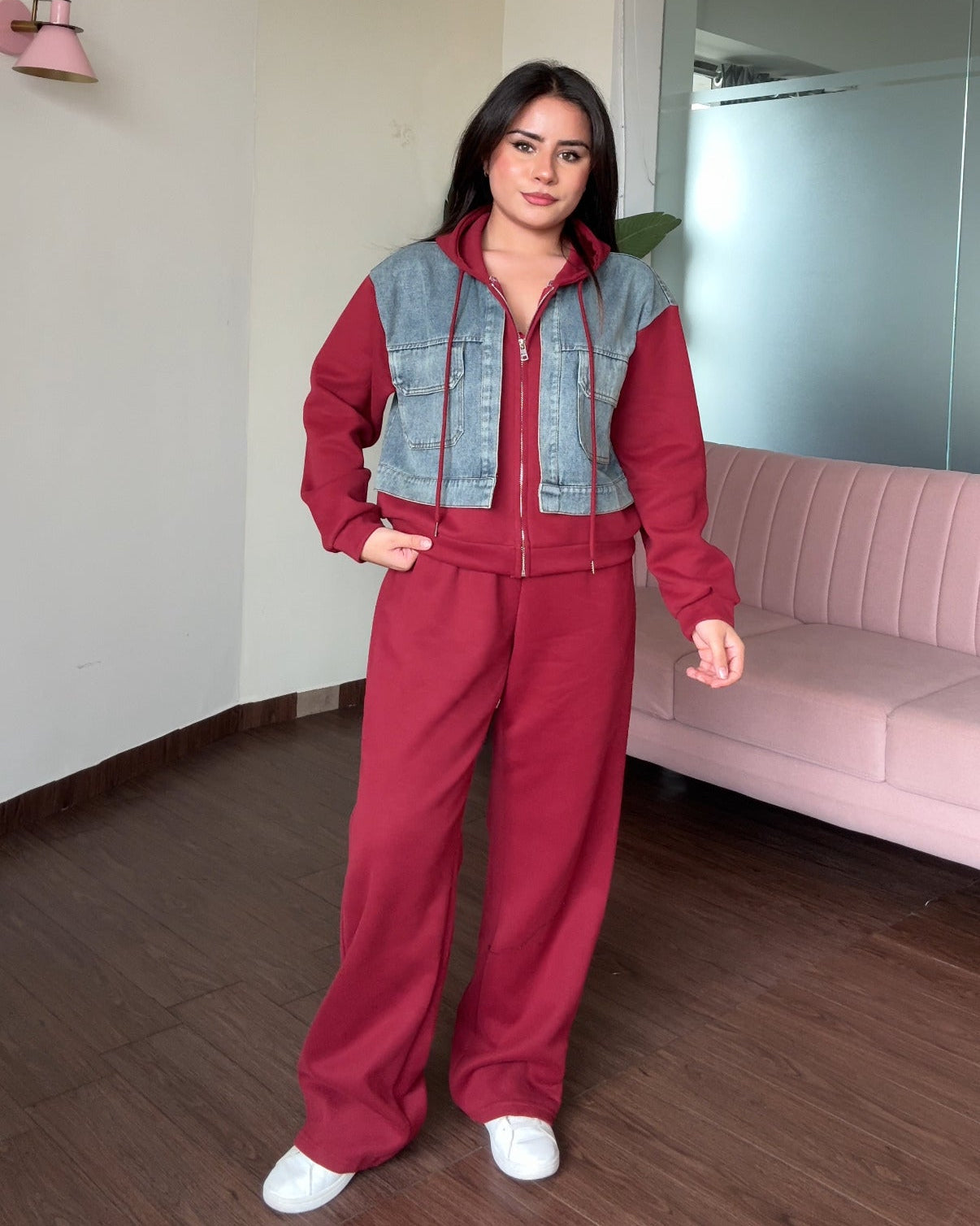 Denim Zip-Up Co-ord Set