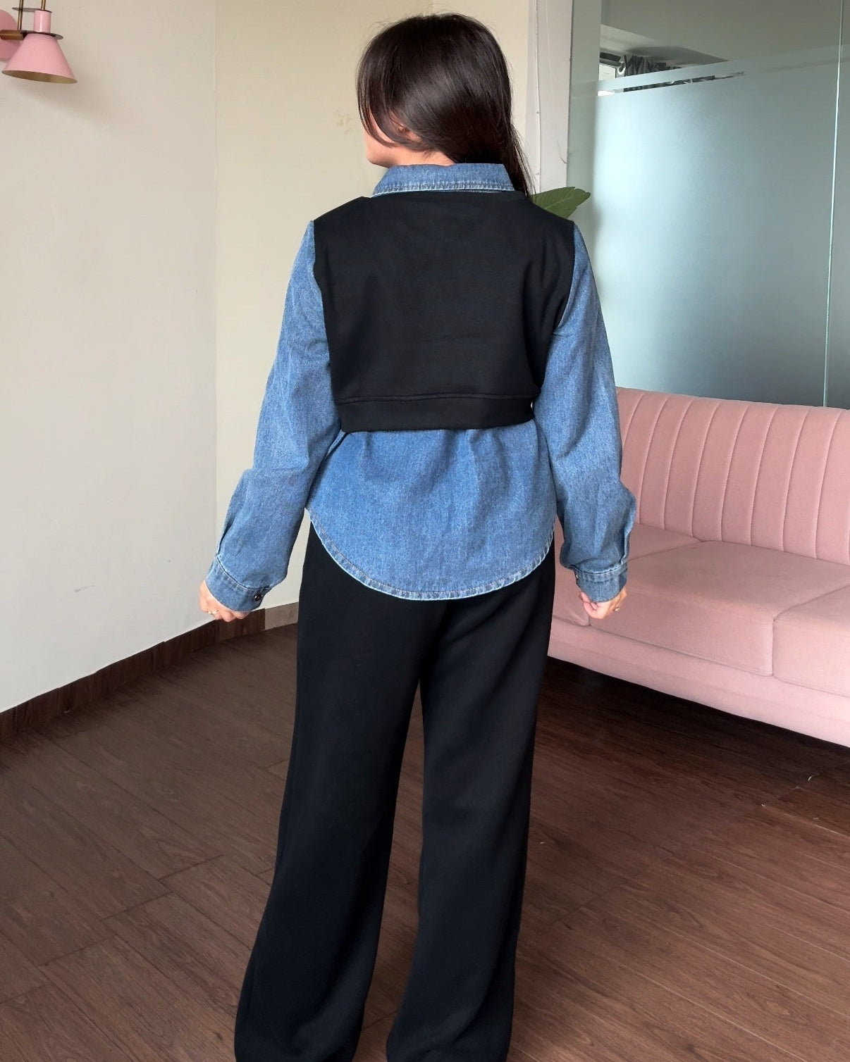 Vest Detailing Denim Co-ord Set