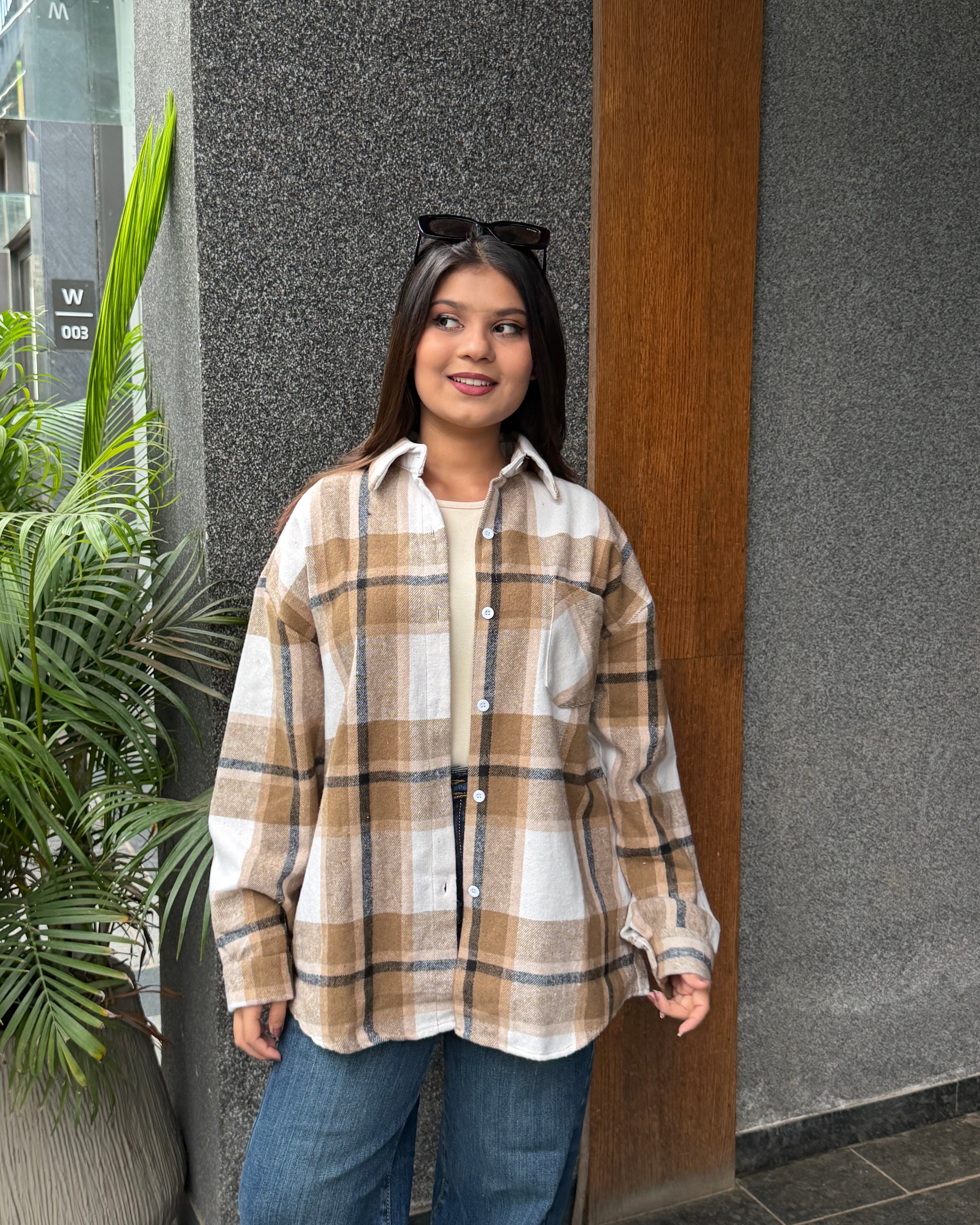 Checker Light Woollen Jacket