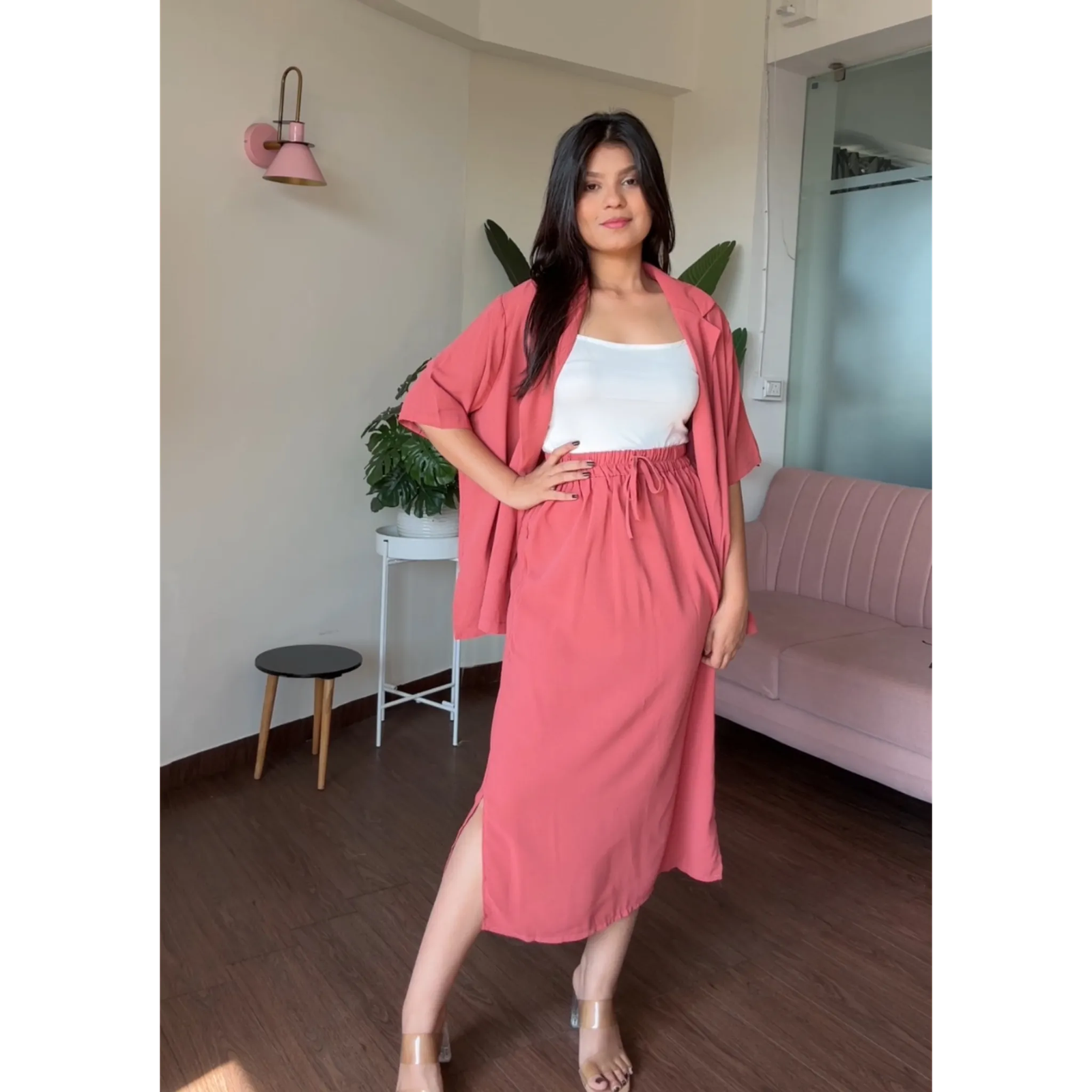 3 Piece Midi Skirt And Jacket Set