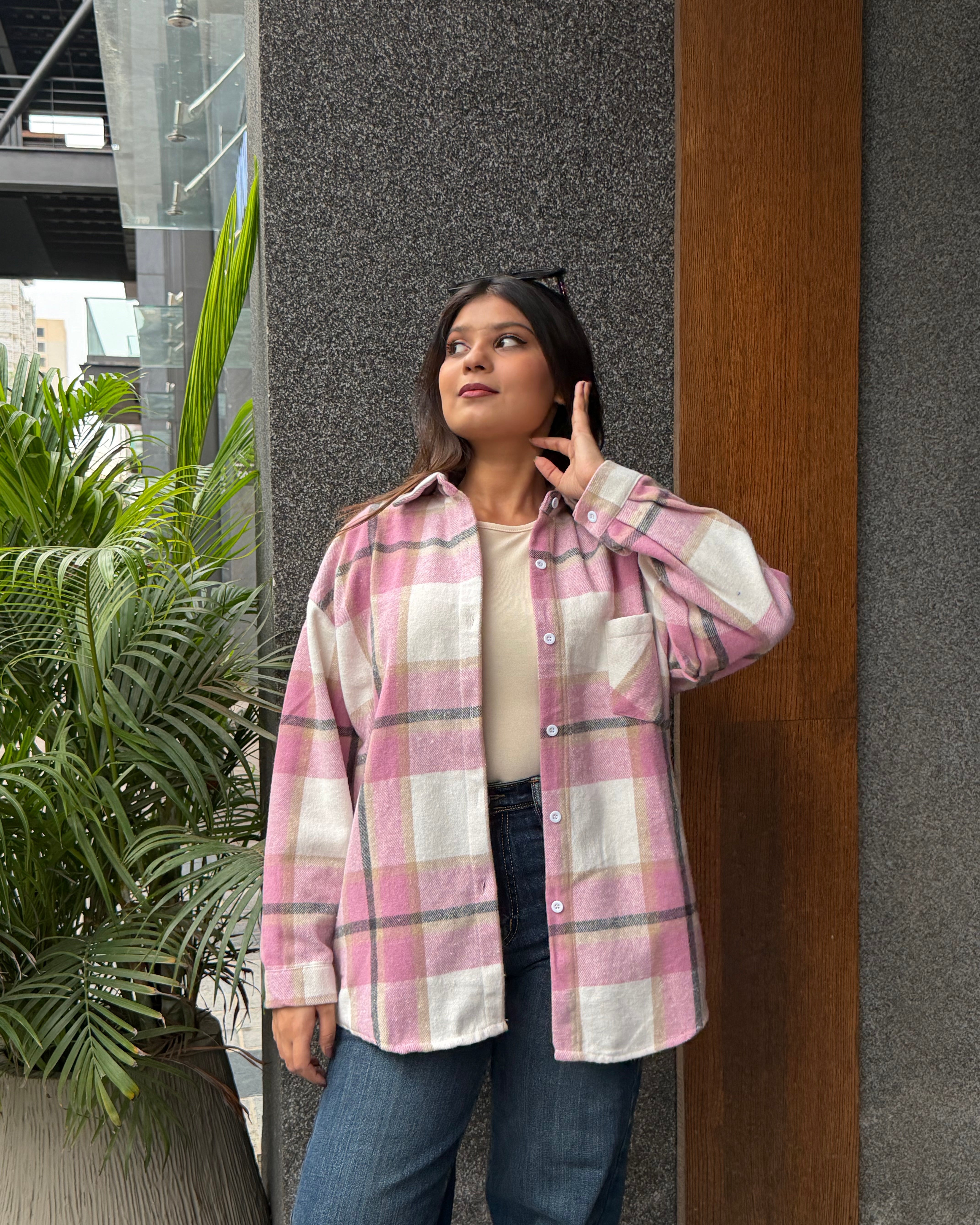 Checker Light Woollen Jacket