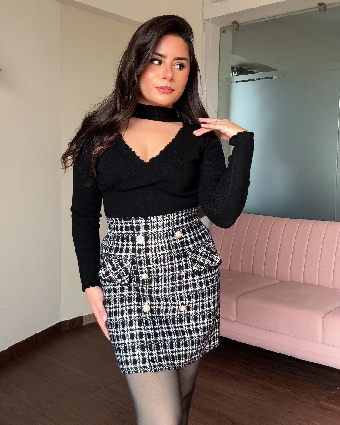 Lettuce Hem V Neck Cut Out Ruched Full Sleeve Top